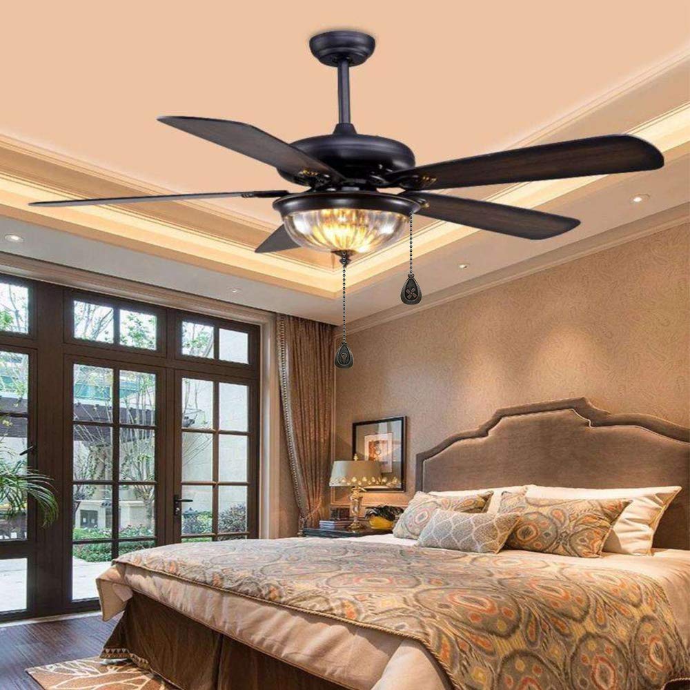 Dotlite Bronze Ceiling Fan Pull Chain Set, Decorative Fan Pull Chain Pendant Extension, 12 Inches Lighting & Fan Beaded Ball Pul