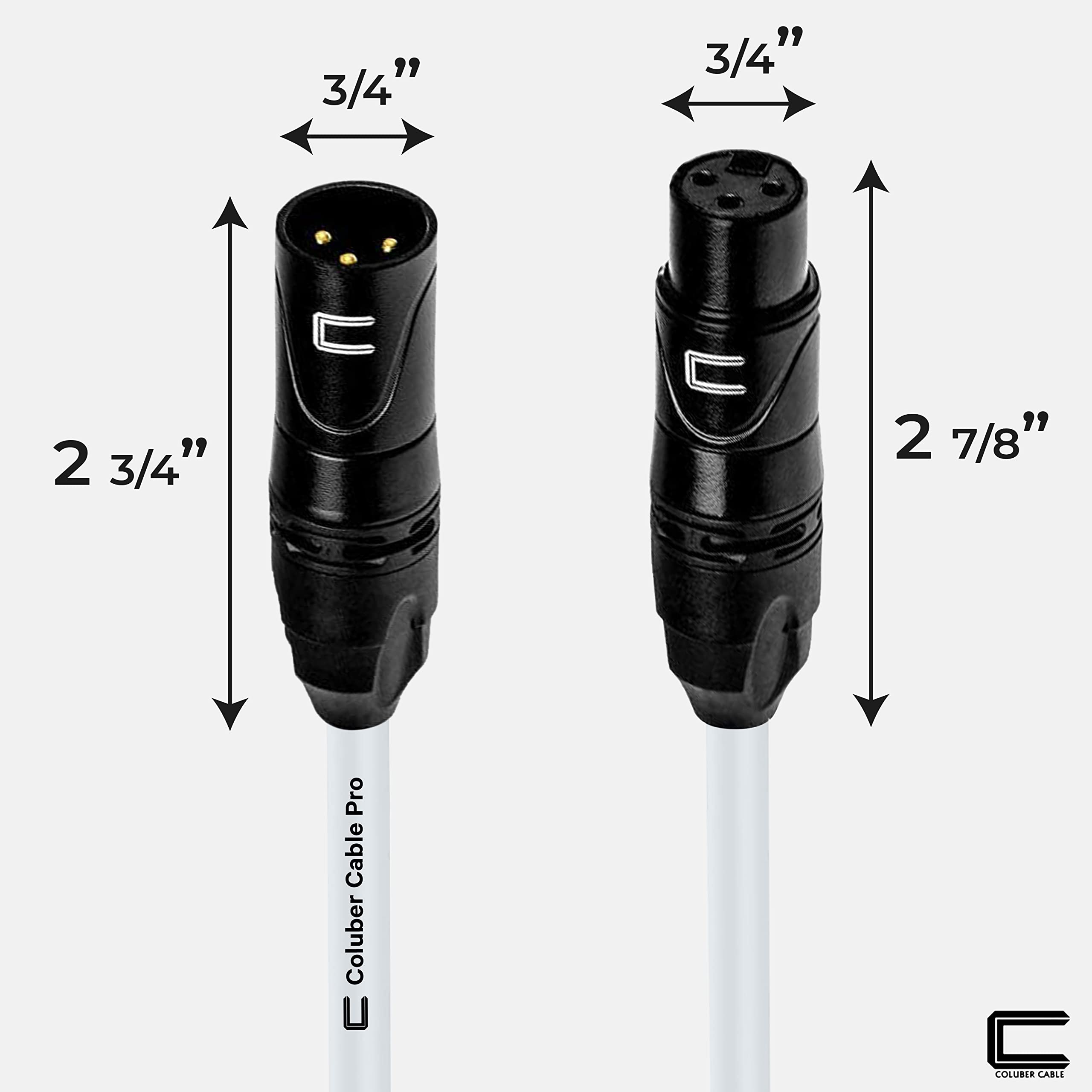 Balanced Xlr Cable Male To Female   25 Feet White   Pro 3 Pin Microphone Connector For Powered Speakers, Audio Interface Or Mixe