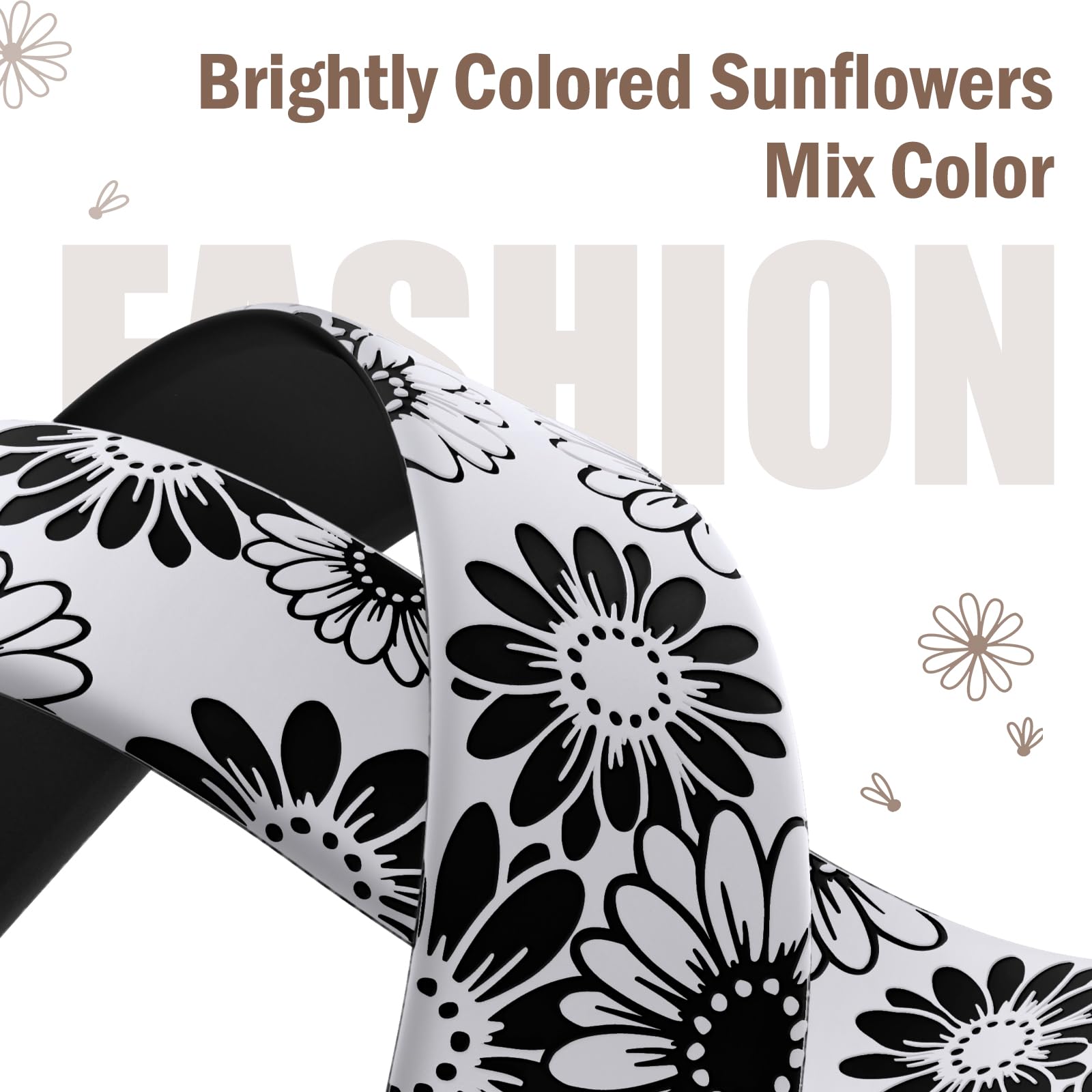 Daqin Compatible With Apple Watch Band 44Mm 45Mm 42Mm 49Mm For Women Men,Cute Floral Engraved Iwatch Band Soft Silicone Sport St