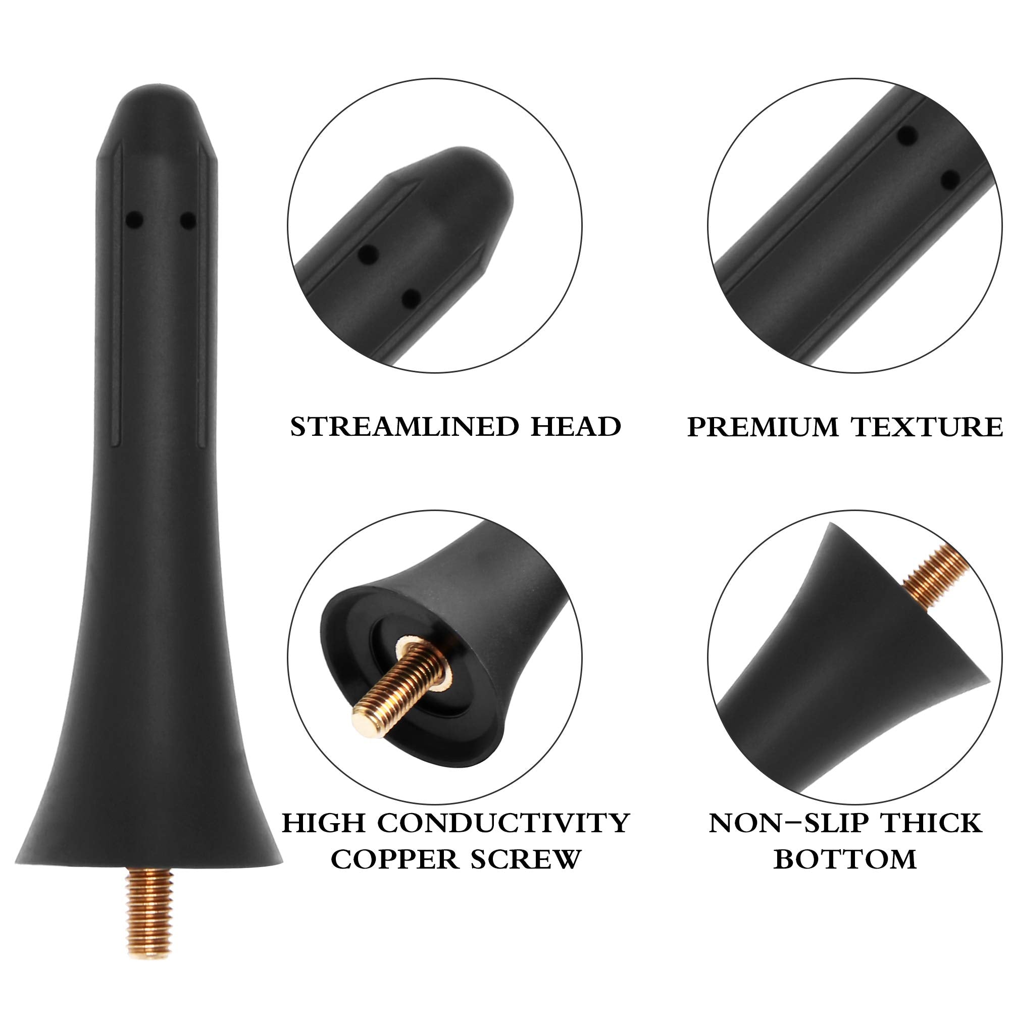 Ksaauto 3 Inch Stubby Antenna For 2006 2024 Mazda Miata Mx 5 Rf Nd Nc ? Oem Nf47 66 A30A, Sporty Line Design Improves Appearance