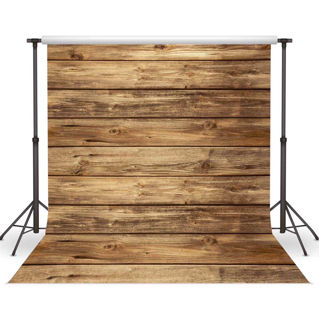 Wolada 8X8Ft Rustic Wood Wall Backdrop Natural Brown Wooden Board Photography Background Baby Shower Birthday Party Cake Table D