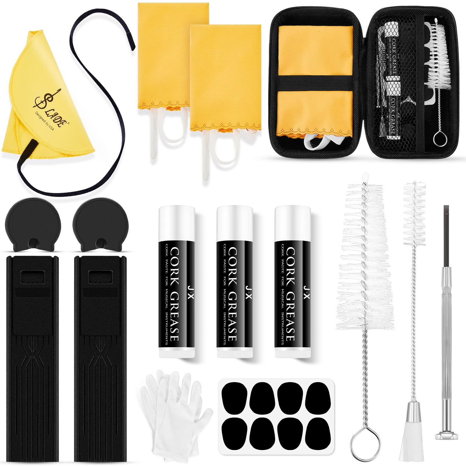 23 Pcs Clarinet Cleaning Kit Clarinet Accessories All in One Clarinet Cleaner Kit with Maintenance Kit Clarinet Swab Clarinet Re