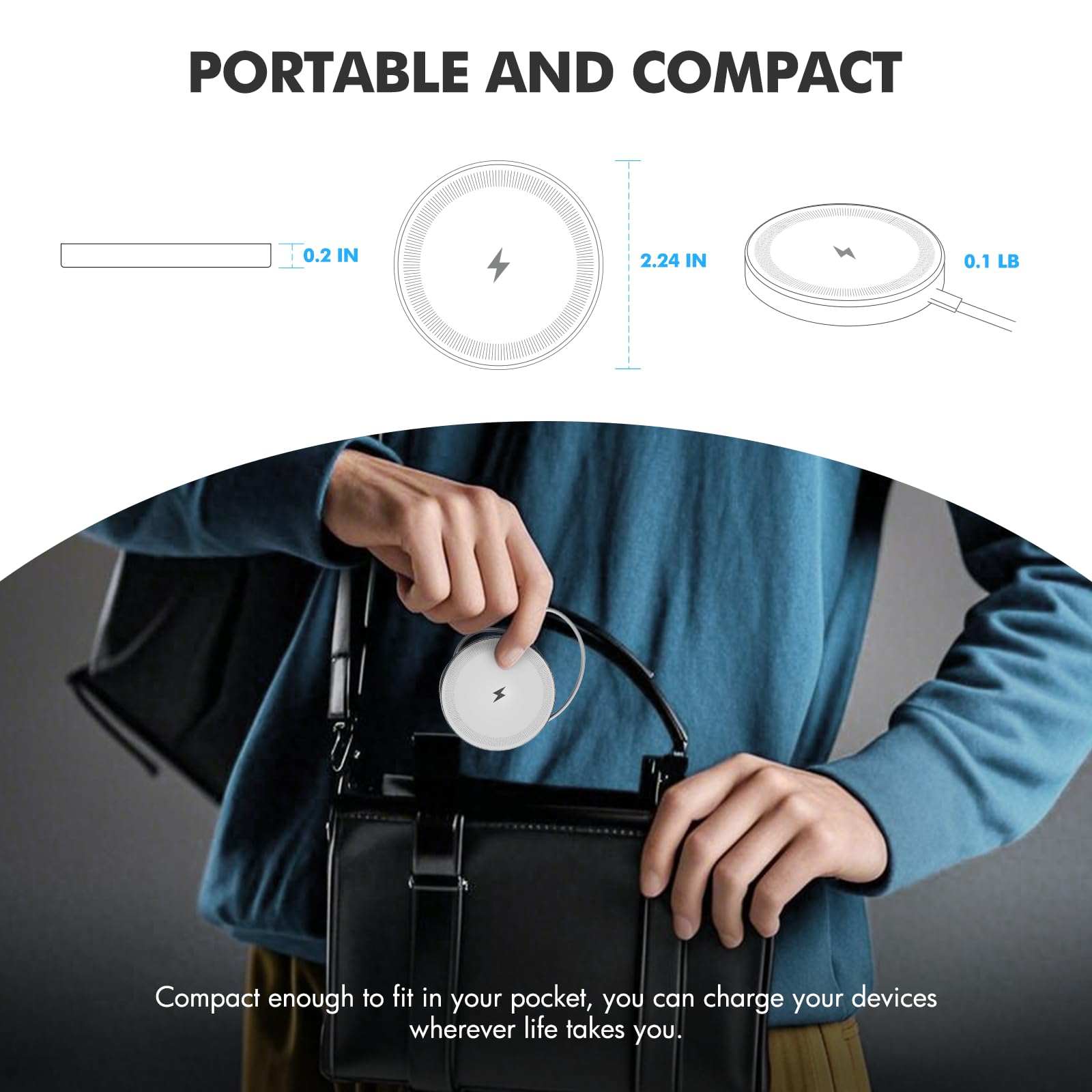 3-Pack Magnetic Wireless Charger Pad: 15W Fast Magnetic Qi Charging Pad For Apple - Iphone 16 16E 15 14 13 12 Series - Airpods 4