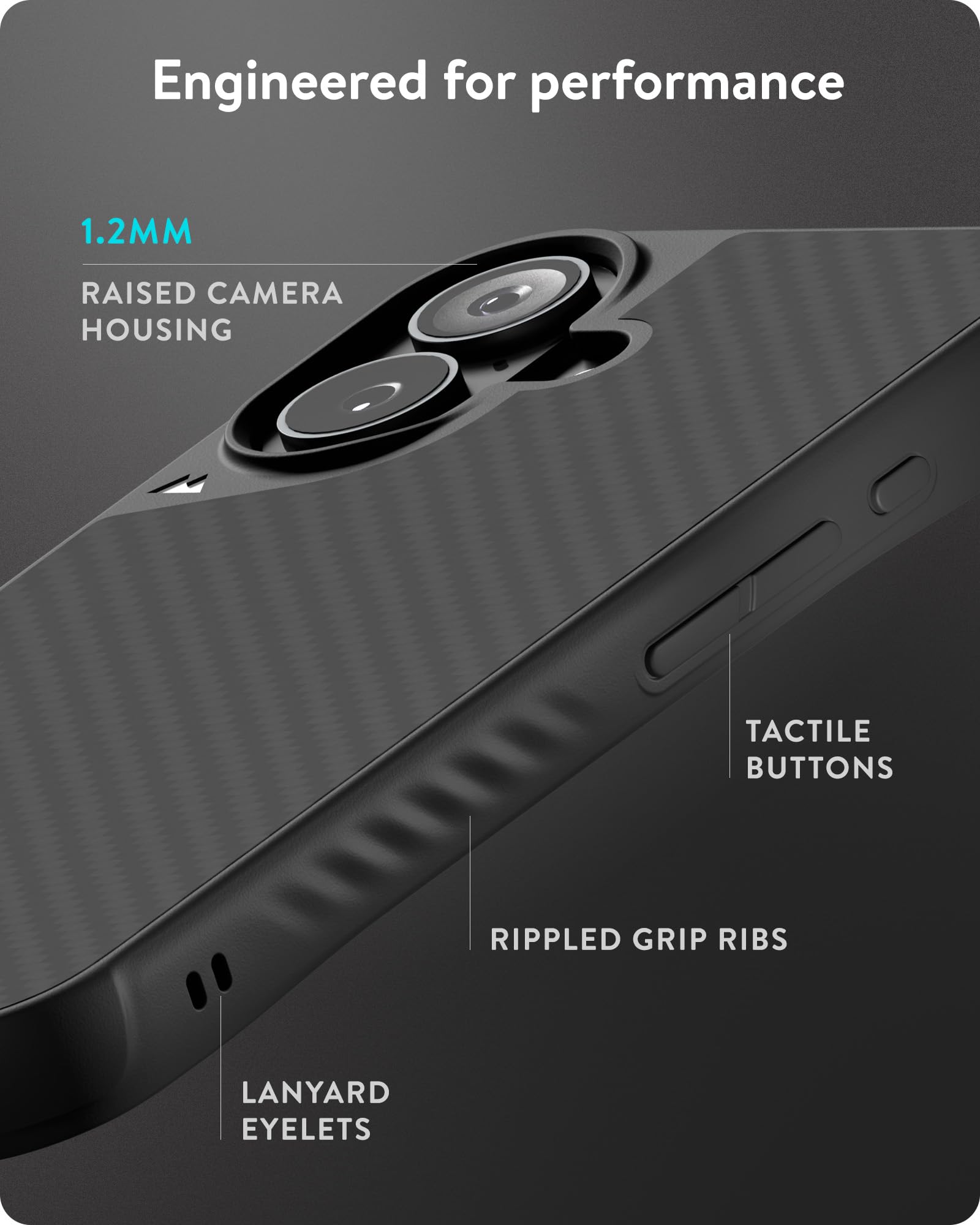 Mous For Iphone 16 Plus Case Magsafe Compatible   Limitless 6.0   Carbon Fibre   Protective Shockproof Phone Cover