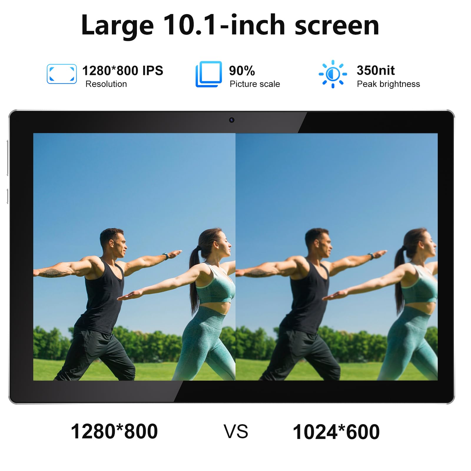 10 Inch Android 13 Tablet, 8Gb Ram+64Gb Rom+512Gb Expandable Computer Tablets Pc, Ips Screen, 2+8Mp Dual Camera, Wifi, Bt, Googl