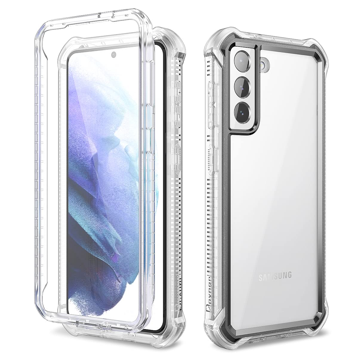 Dexnor Compatible With Samsung Galaxy S21 Case With Screen Protector Clear Back Cover Rugged 360 Full Body Protective Shockproof