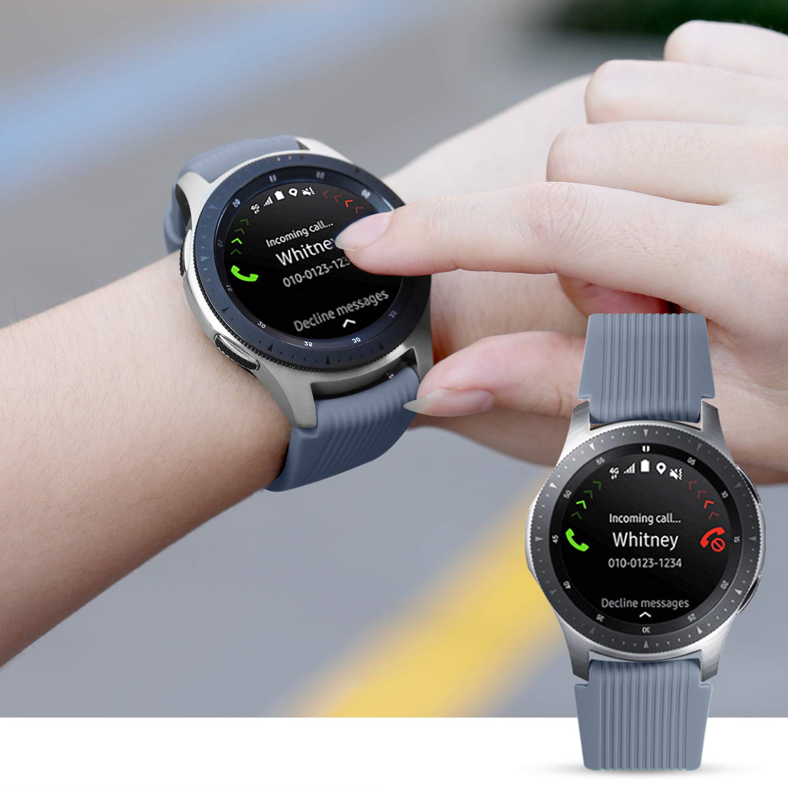 Lerobo [2 Pack Compatible With Samsung Galaxy Watch 3 Band 45Mm/Galaxy Watch Band 46Mm/Gear S3 Frontier, 22Mm Smart Watch Band S