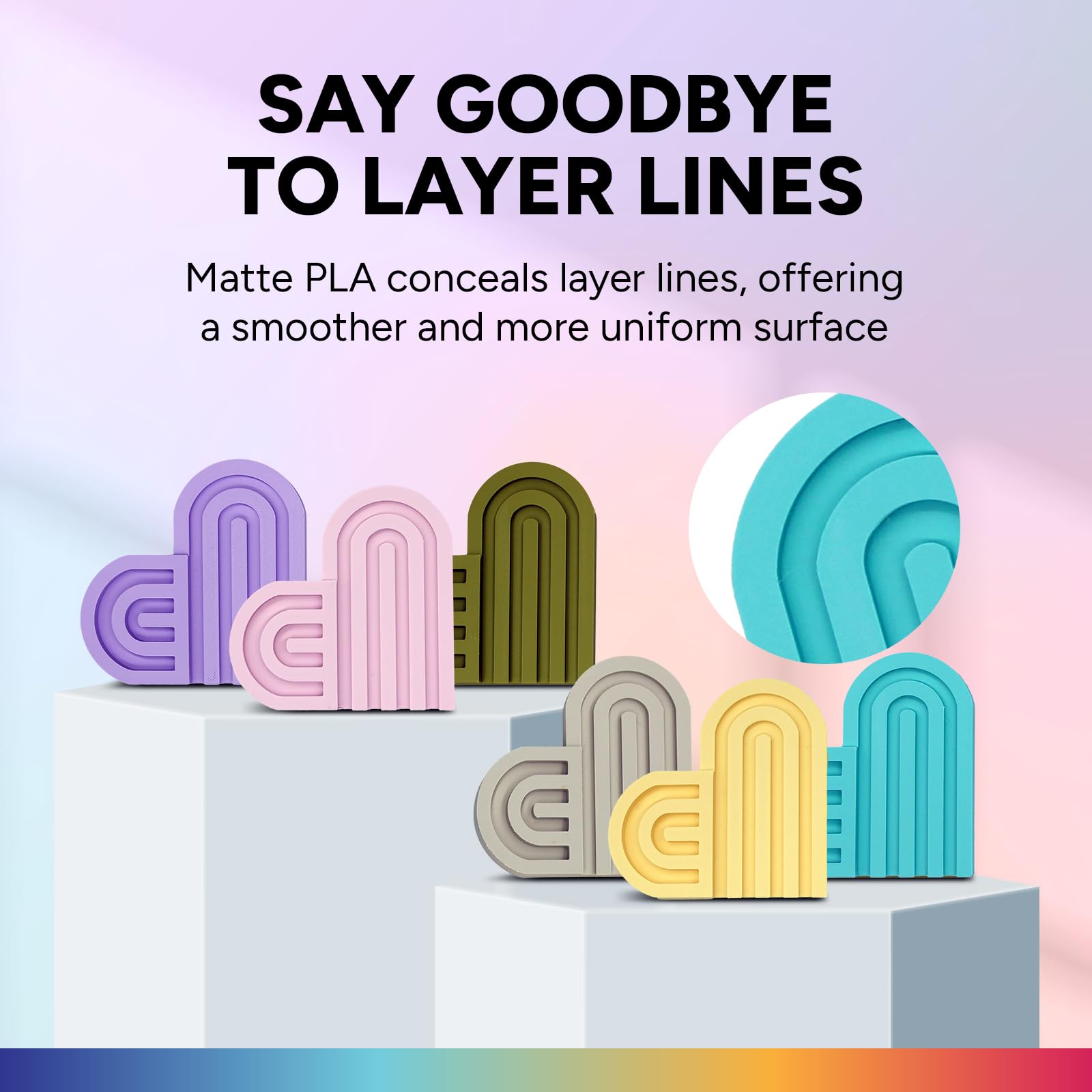 Overture Pla Matte Filament 1.75Mm, Matte Pla Roll 1Kg Cardboard Spool (2.2Lbs), Dimensional Accuracy +/  0.03 Mm, Fit Most Fdm