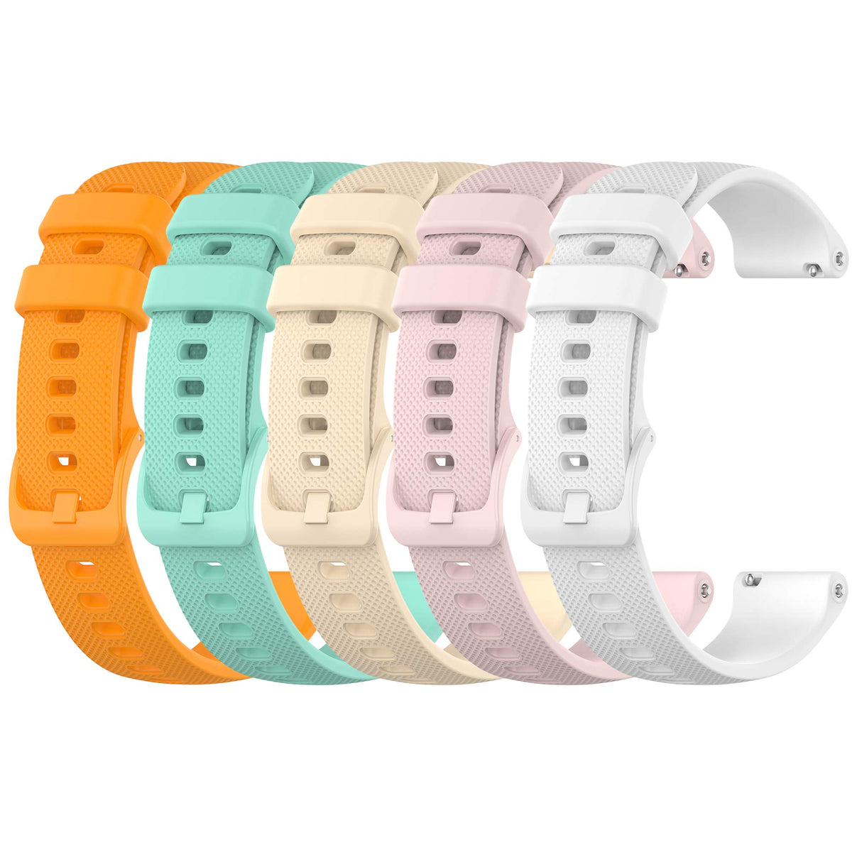 Fitturn 20Mm Colorful Silicone Watch Band Straps Compatible With Michael Kors Access Gen 5 Lexington/Mkgo Gen 5E 43Mm/Gen 4 Mkgo