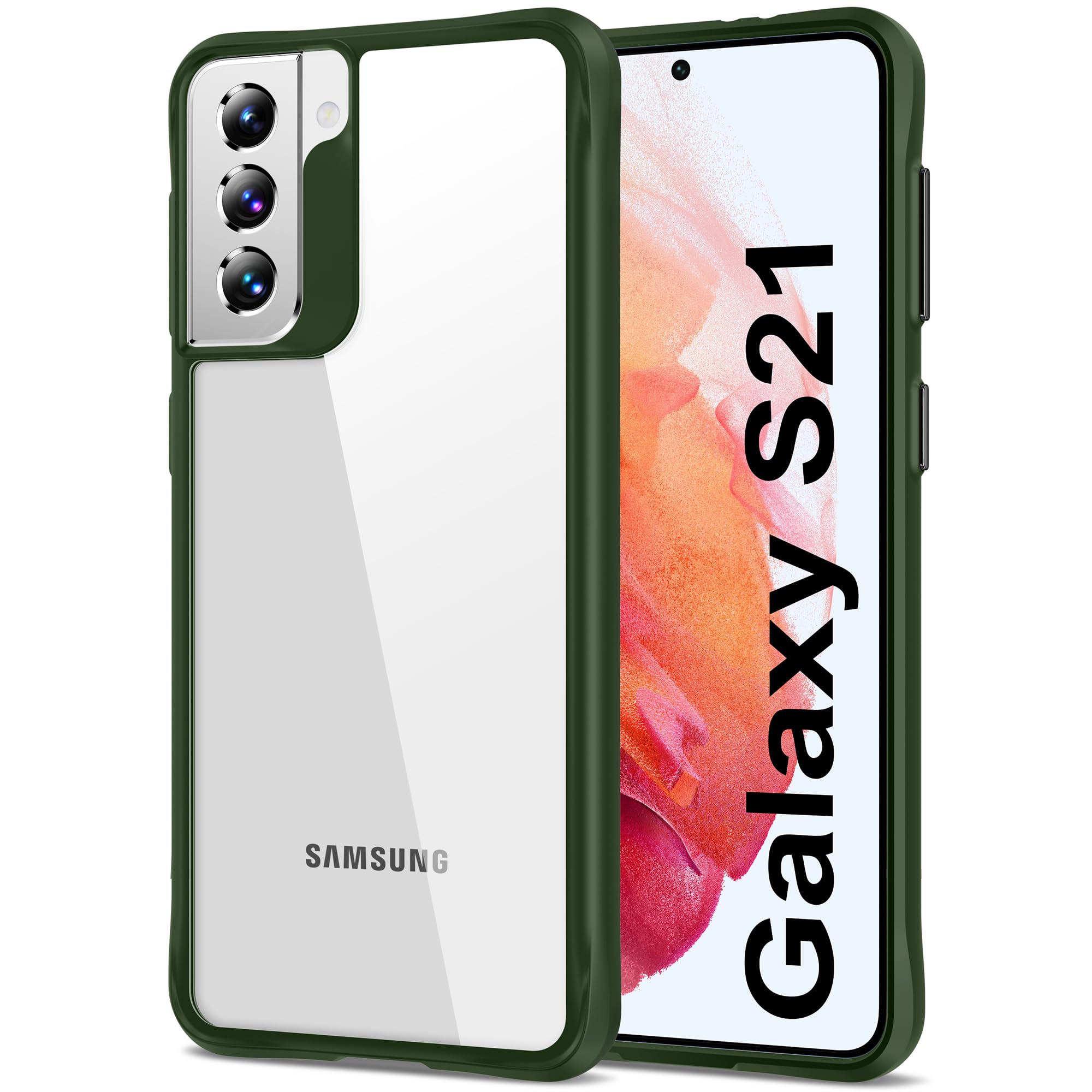 Hoomil Case For Samsung Galaxy S21 (Only, Not Fit Plus, Fe, Ultra), Non Yellowing, Drop Protection, Anti Scratch Transparent Har