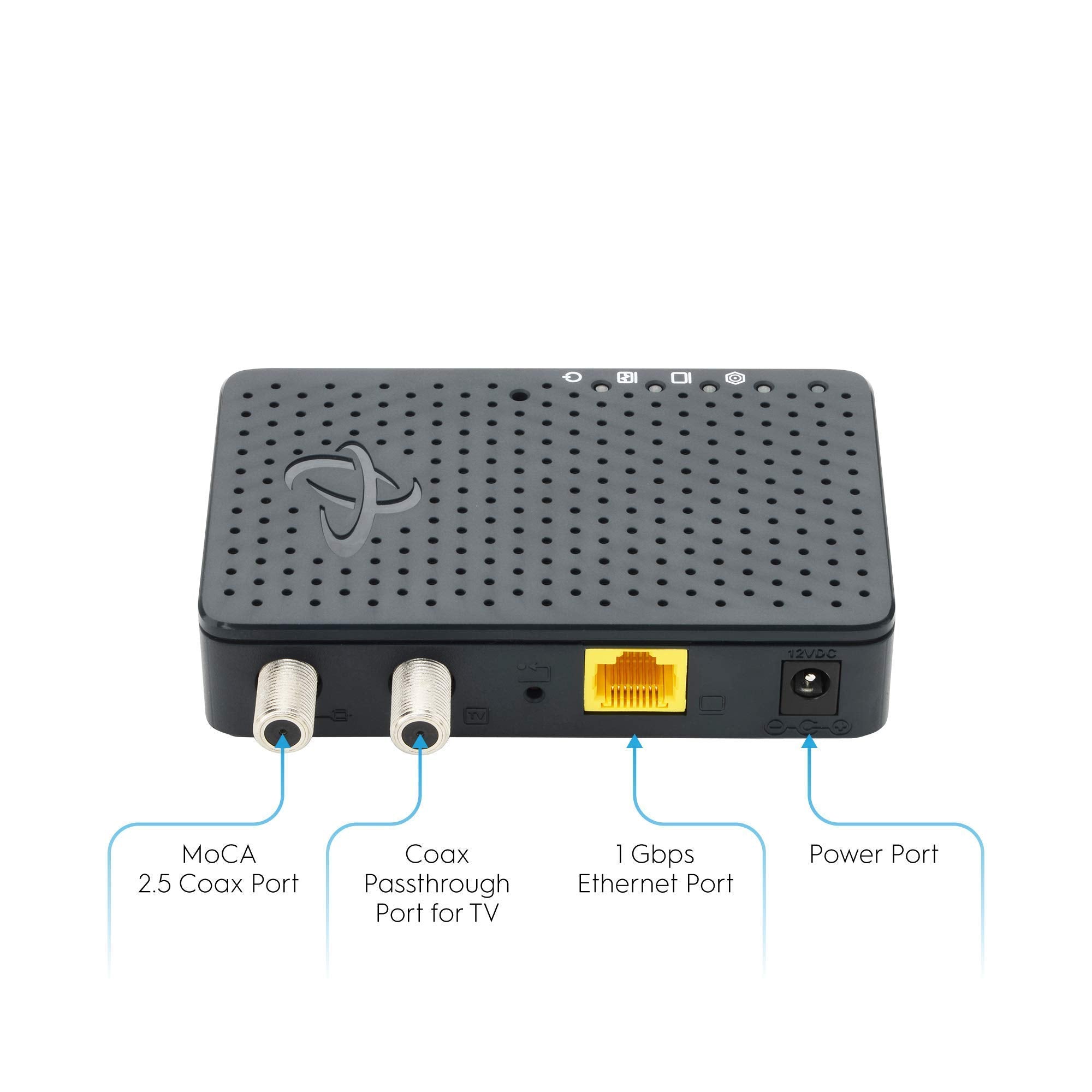 Hitron MoCA 2.5 Adapter - Ethernet Over Coax, Up to 1 Gbps, Gray, 1-Pack