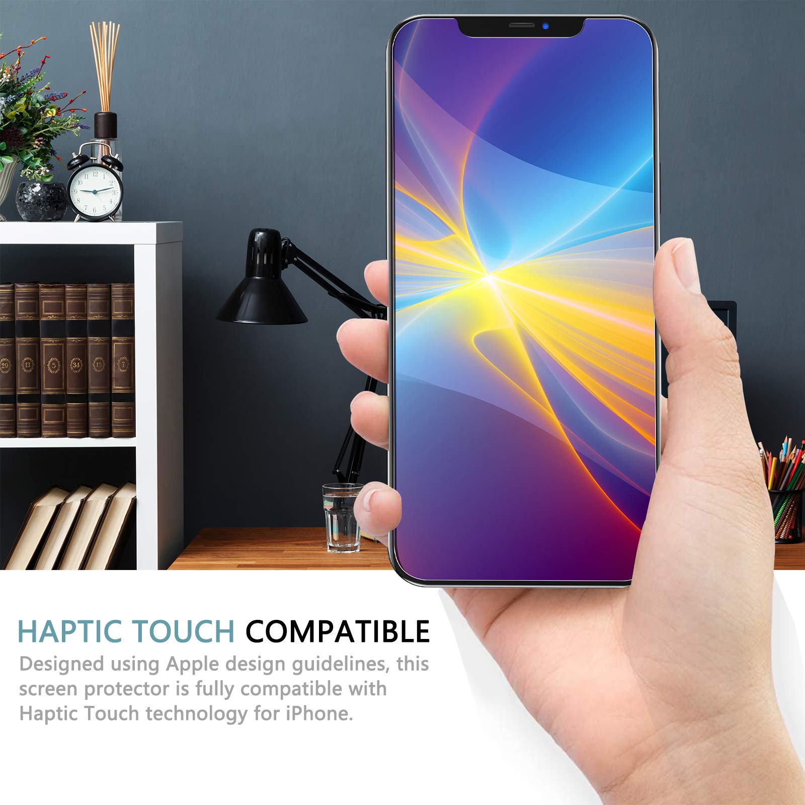 Sorlnern (2 Pack Privacy Screen Protector For Iphone 12 Pro Max, Anti Spy Tempered Glass Screen Protector, Touch Sensitive, Bubb