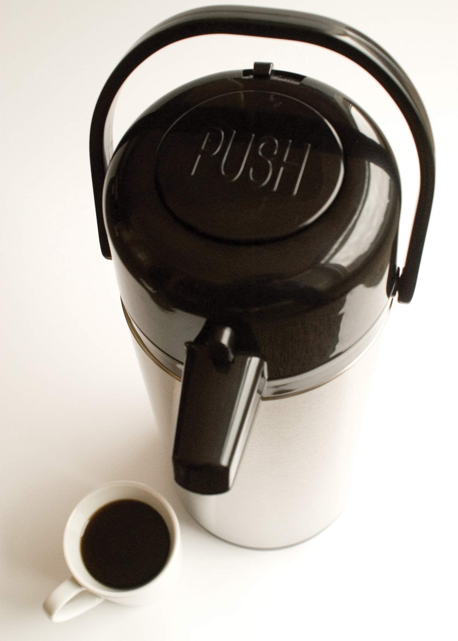 Service Ideas Eca22S Eco Air Airpot With Pump Lid, 2.2L, Glass Lined