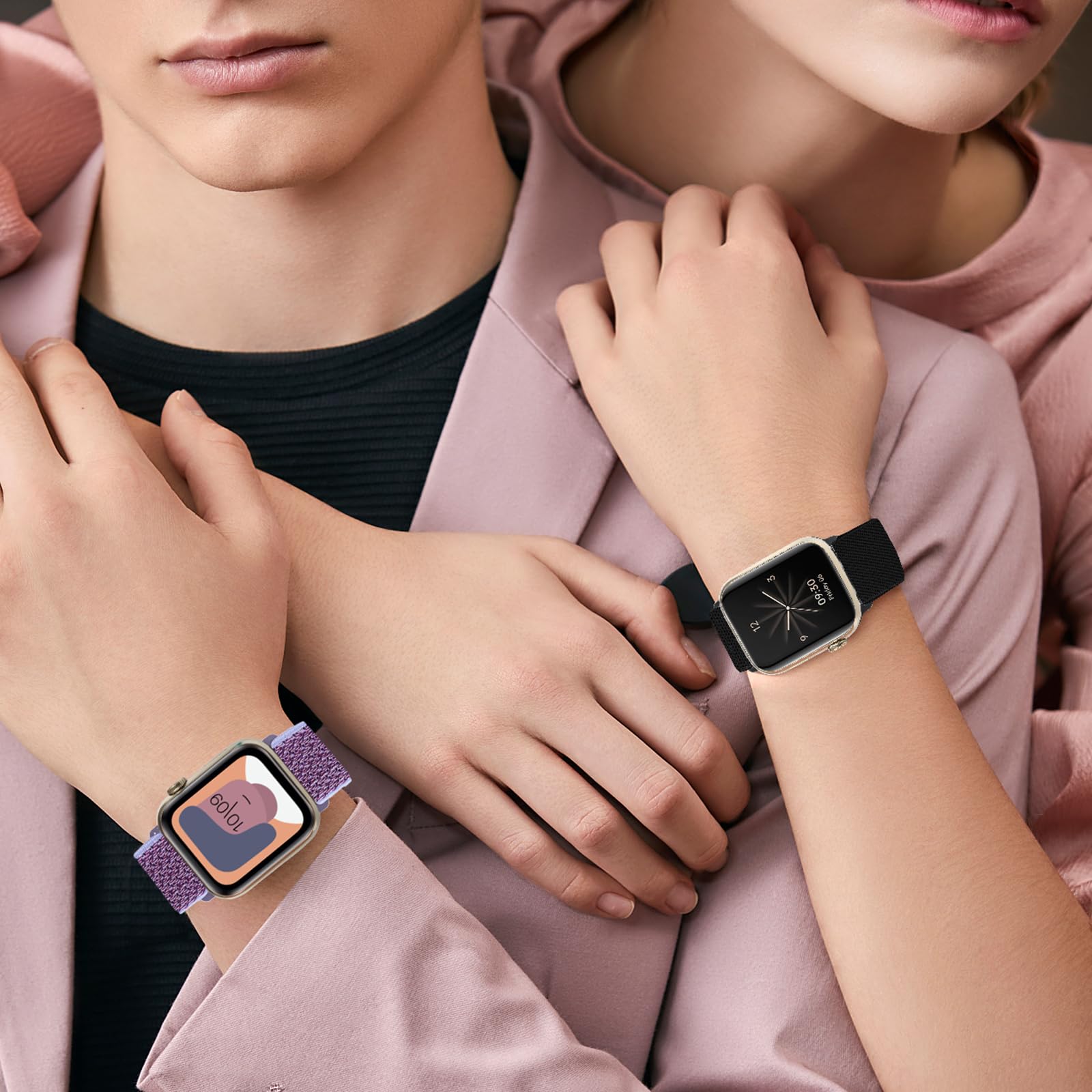 Dmigadiglo 24 Pack Stretchy Nylon Band Compatible With Apple Watch Band 38Mm 40Mm 41Mm 42Mm 44Mm 45Mm 46Mm Women Men, Adjustable