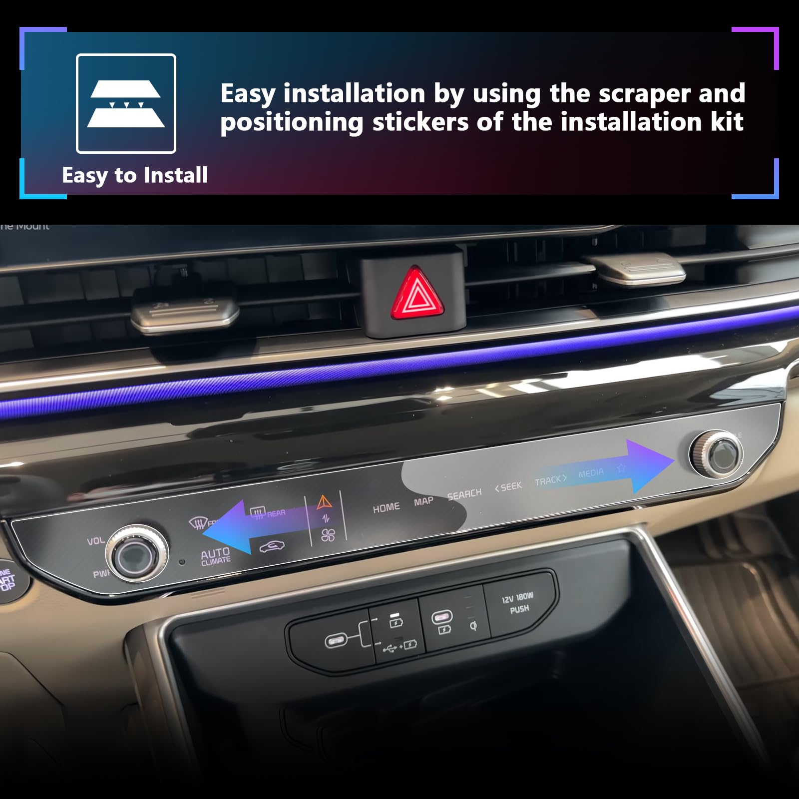 Sxcy 2Pcs For 2025 Kia Carnival Air Conditioning Screen Protector 2025 Carnival Lcd Climate Control Touch Screen Protector [Nano] For Kia Carnival 2025 Accessories