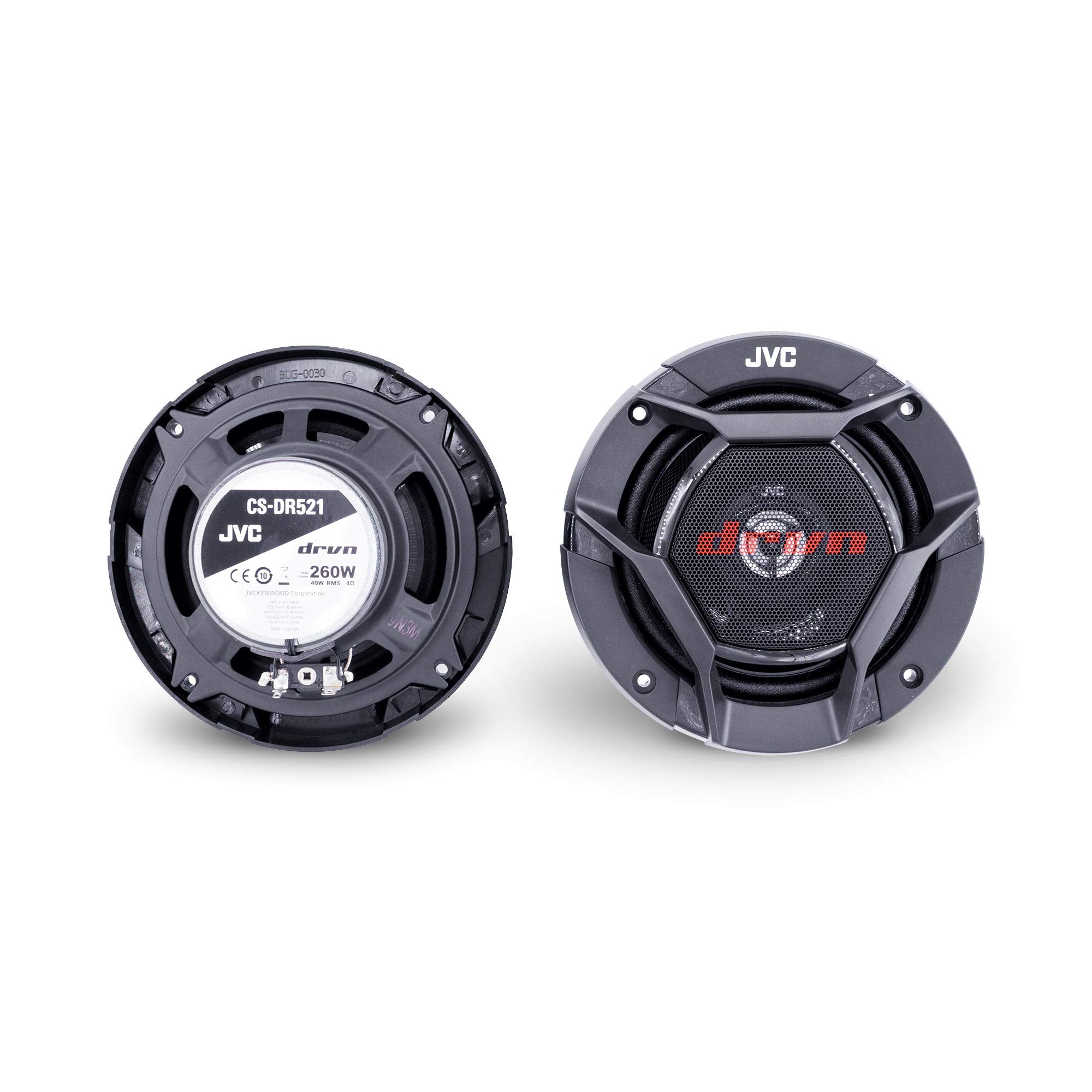Jvc Mobile Cs Dr521 Drvn Dr Series Shallow Mount Coaxial Speakers (5.25'', 260 Watts Max, 2 Way)