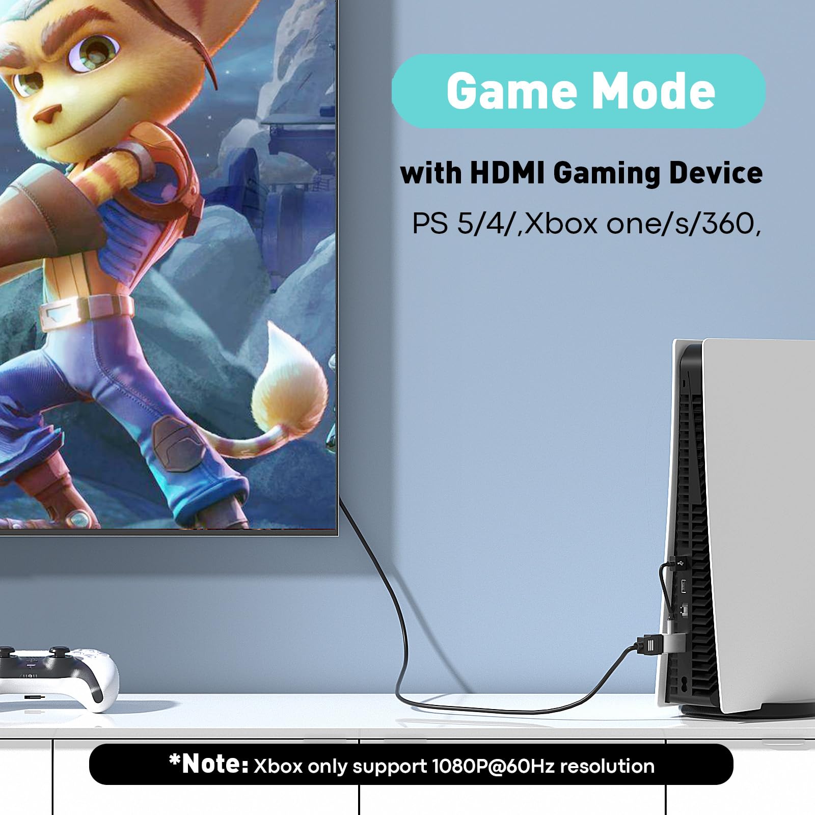 Hdmi To Displayport Adapter (4K 60Hz,1080P 120Hz) Uni Directional Hdmi Male To Dp Female Converter For Monitor Compatible With G