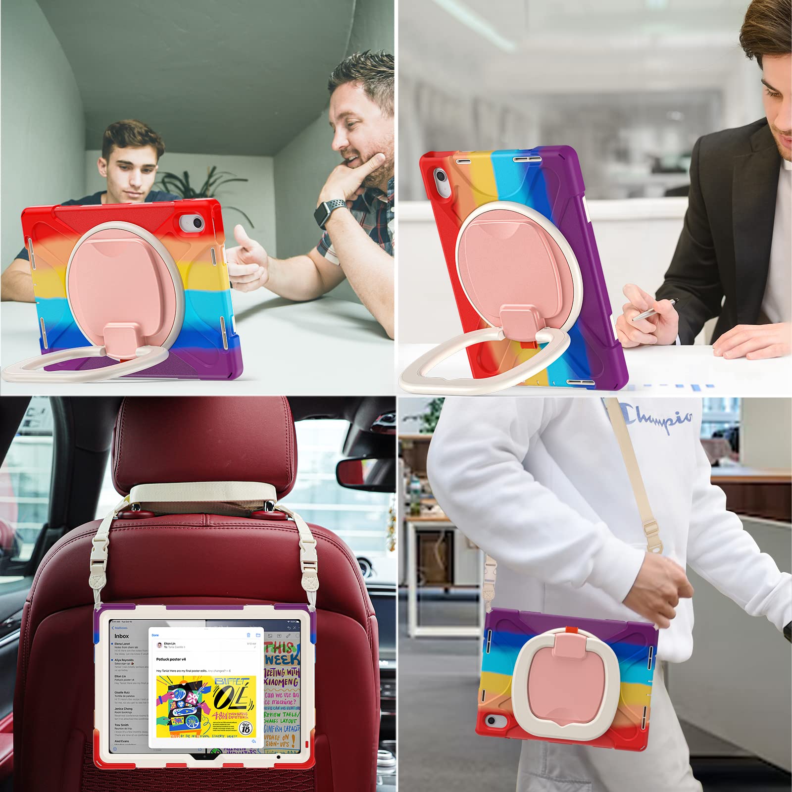 Batyue Ipad 10Th Generation Case, Shockproof Protection Cover For 2022 10.9 Inch Ipad (10Th Generation) With Screen Protector/Pe