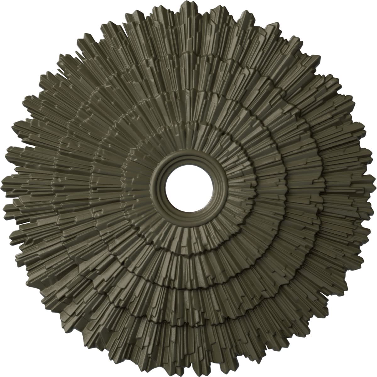 Ekena Millwork CM24ENWHF 24 3/4OD X 3 1/4ID X 1 7/8P Eryn Ceiling Medallion Fits Canopies Up To 4, Witch Hazel