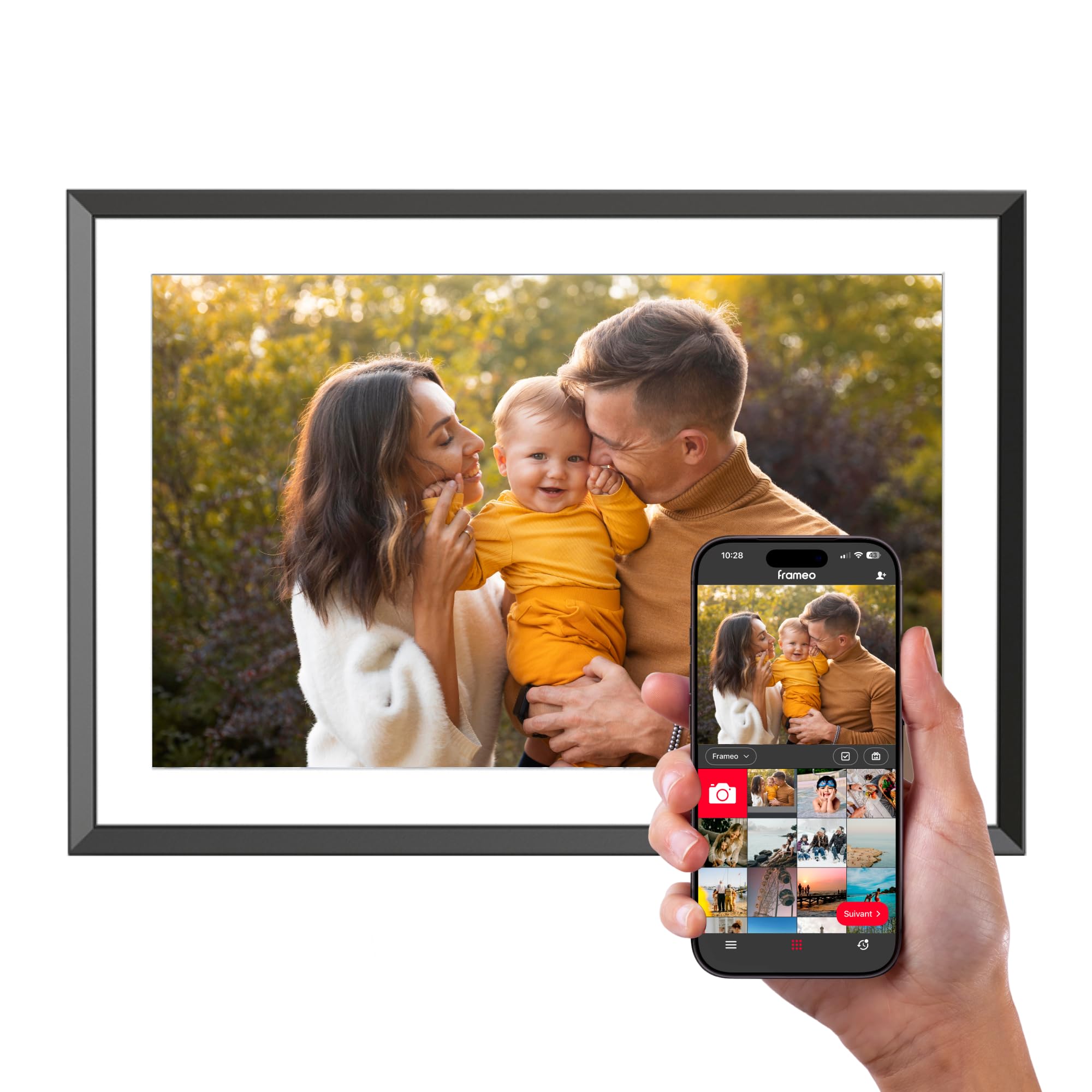 AGFA Photo FRAMEO WiFi Digital Picture Frame 10 Inch - HD Touchscreen Smart Photo Frame, Share Photos & Videos Instantly via App