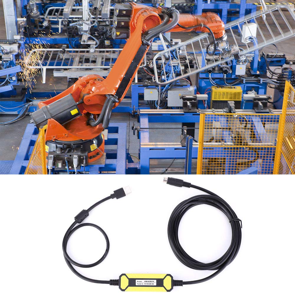 Viagasafamido Programming Cable Data Cable Fit For Fx1S/1N/2N/3U Fx Series Plc Usb Sc09 Fx 2.5 Meters Cable Download Line Fx Ser