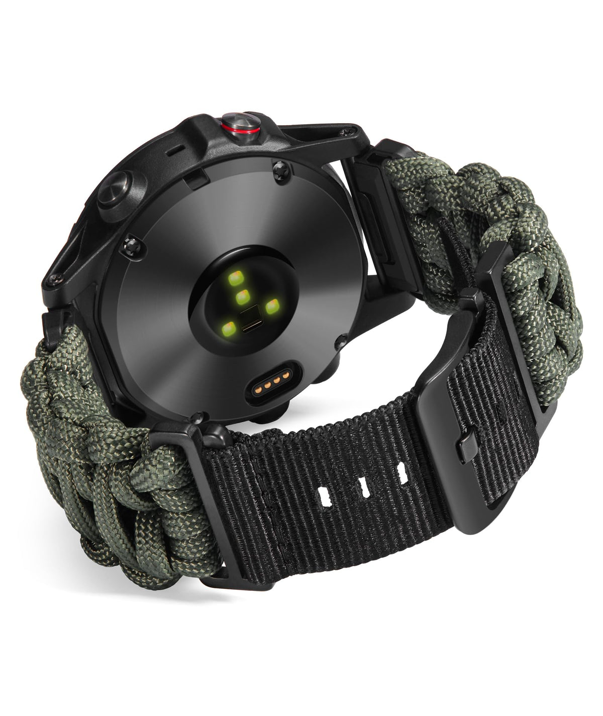 Binlun Compatible With Garmin Watch Band 26Mm 550 Paracord Rugged Military Braided Nylon Watch Strap Design For Garmin Fenixfit