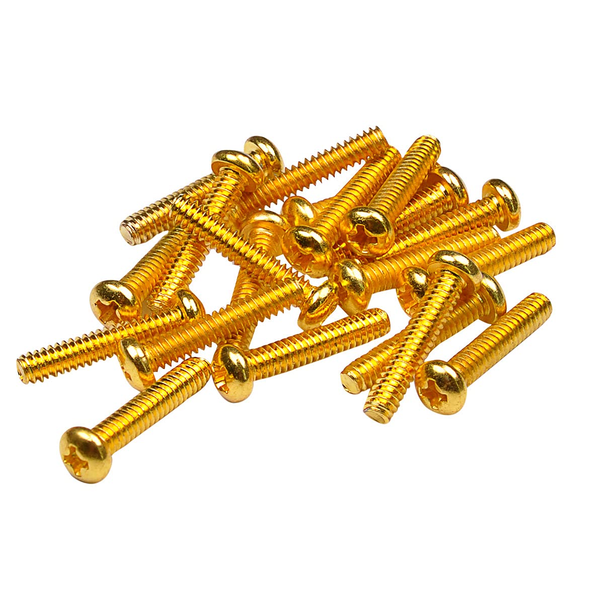 Musiclily Basic 2.8X17Mm Metal Metric Thread Single Coil Pickup Mounting Screws For Strat Stratocaster/Tele Telecaster Electric 