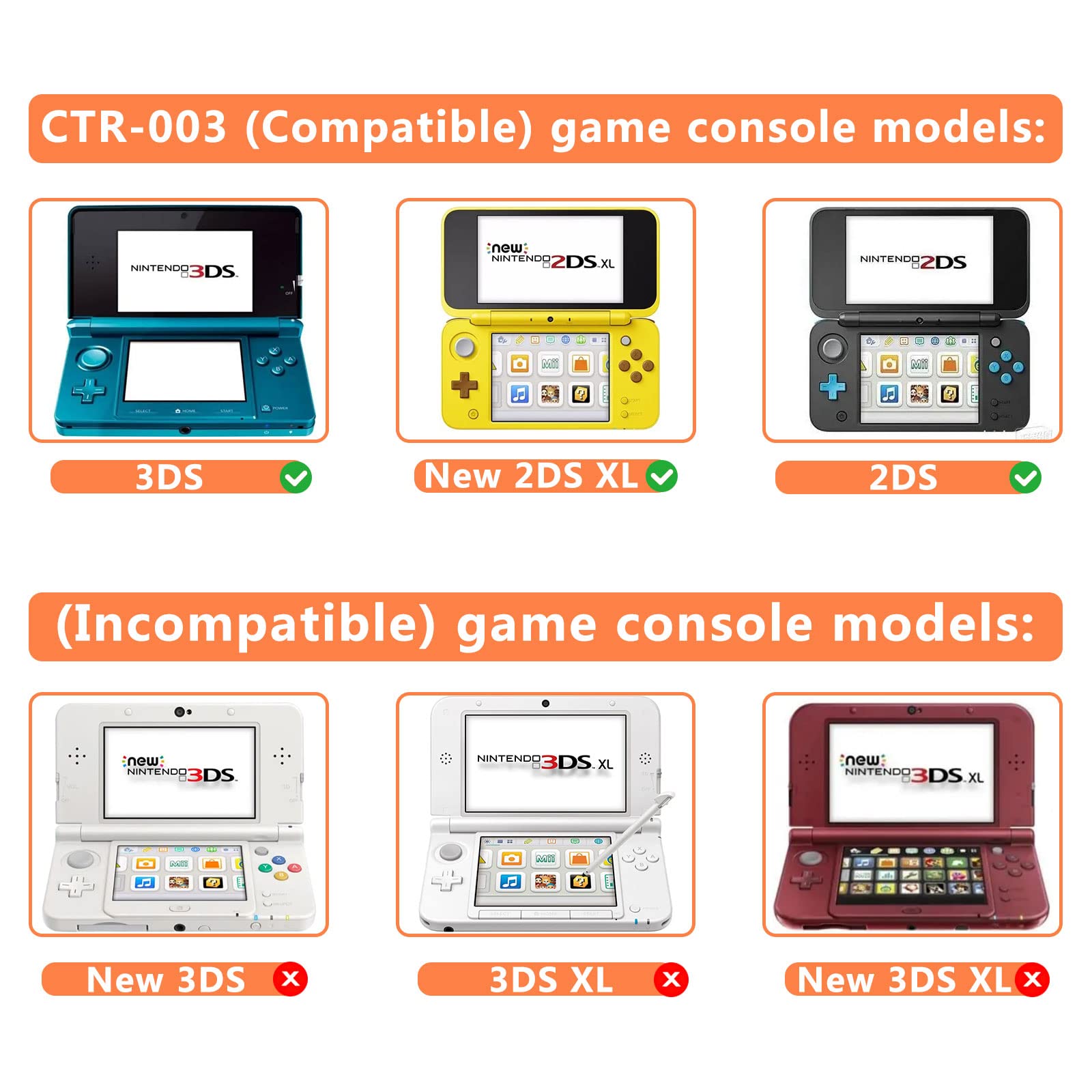 Pickle Power 2 Pack 1350Mah Ctr 003 Battery Replacement For Nintendo 3Ds 2Ds Game Console With Tool (Not For New 3Ds And 3Ds Xl)