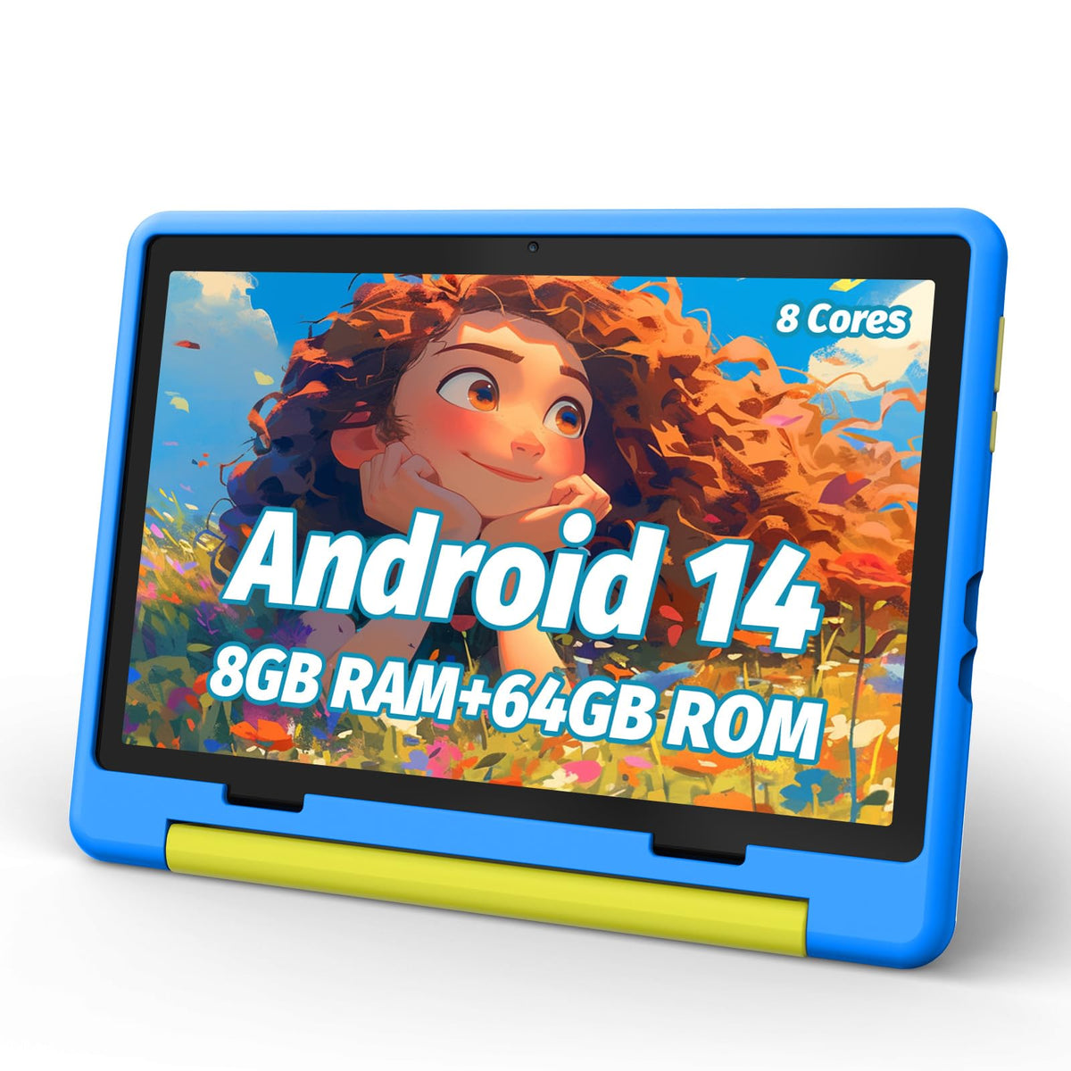 Urao Kids Tablet, Android 14 Tablet For Kids 10 Inch, Toddler Tablet Octa Core 64Gb 1Tb Tf Card Expandable,Children'S Tablet Wit