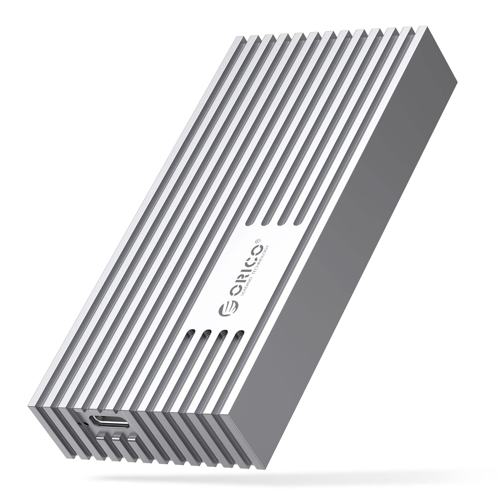 ORICO 40Gbps NVMe SSD Enclosure, M.2 to USB C Adapter for NVMe M Key 4TB SSD 2280, Aluminum M2 External SSD Case, Compatible with Thunderbolt 3/4 USB3.2/3.1/3.0/Type M234 Silver