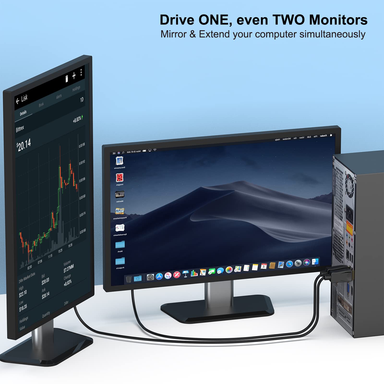 Benfei Displayport To Vga 6 Feet Cable 2 Pack, Uni Directional Dp Displayport Computer To Vga Monitor Cable Male To Male Gold Pl