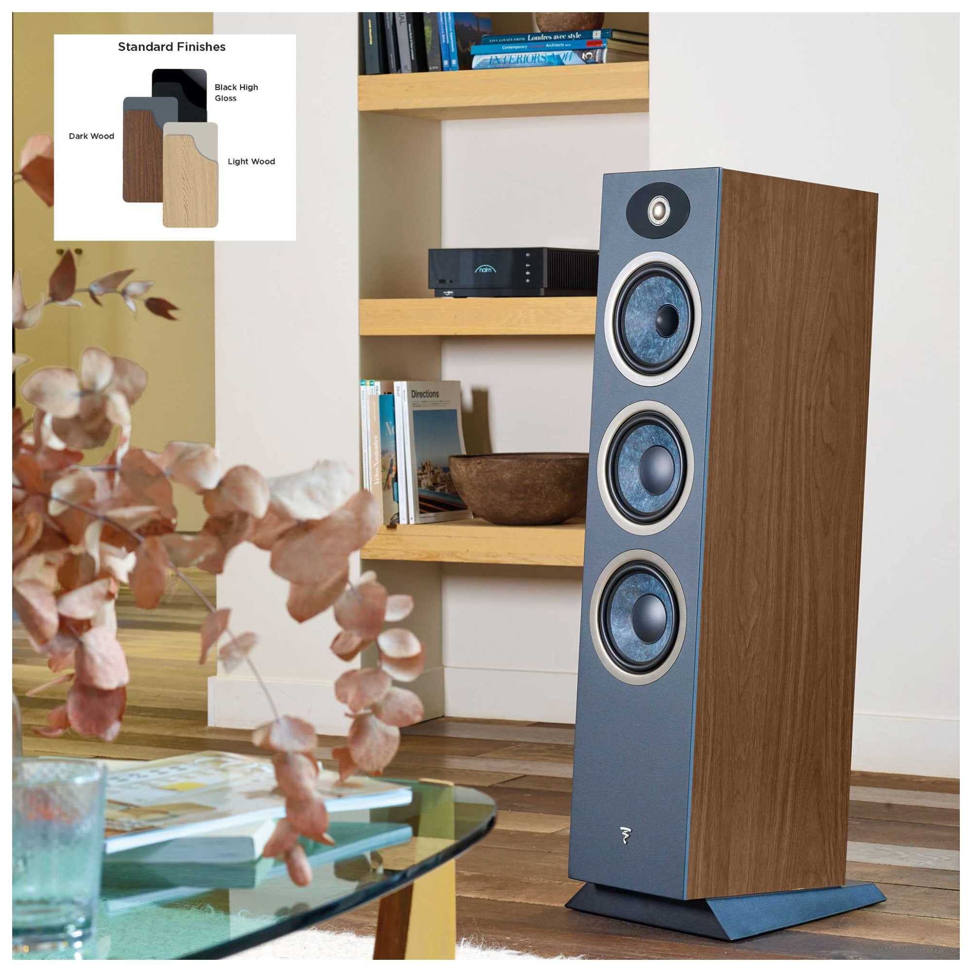 Focal Theva N3-3-Way Floorstanding Loudspeakers With 6.5-Inch Drivers, Sold Individually, Light Wood - Fthevan3Lw