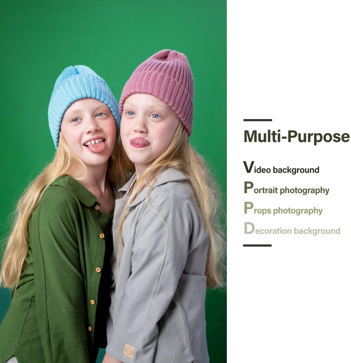 Limostudio 6 X 9 Ft. (W X H) Green True Chromakey Color Backdrop Screen, Clean & Sharp Edge Chroma Key Effect, High Density > 15