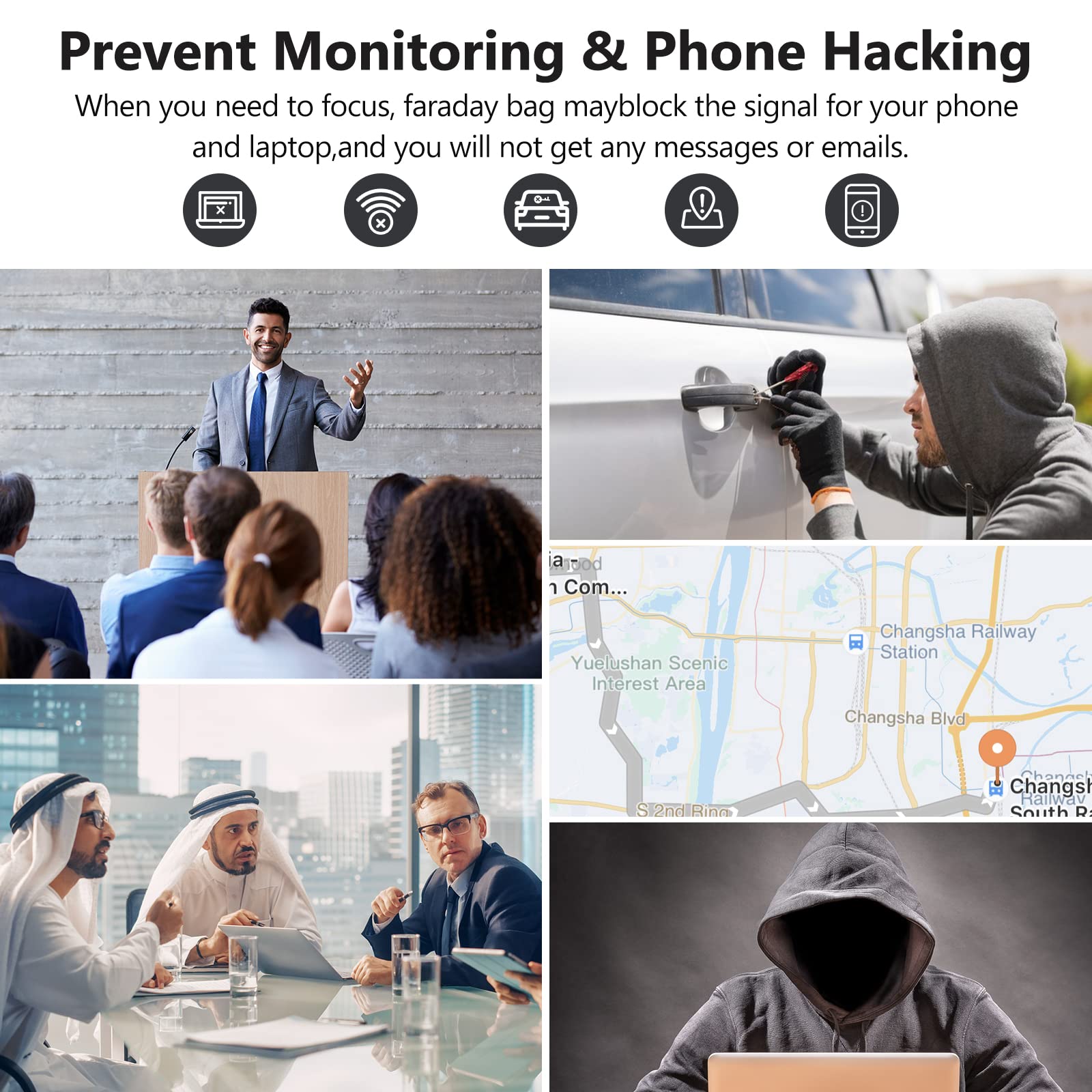 Faraday Bags For Tablets 10''X15''(1 Pack) Signal Blocking Faraday Cage, Cell Phone Signal Jammer, Anti Tracking Rfid Faraday Po