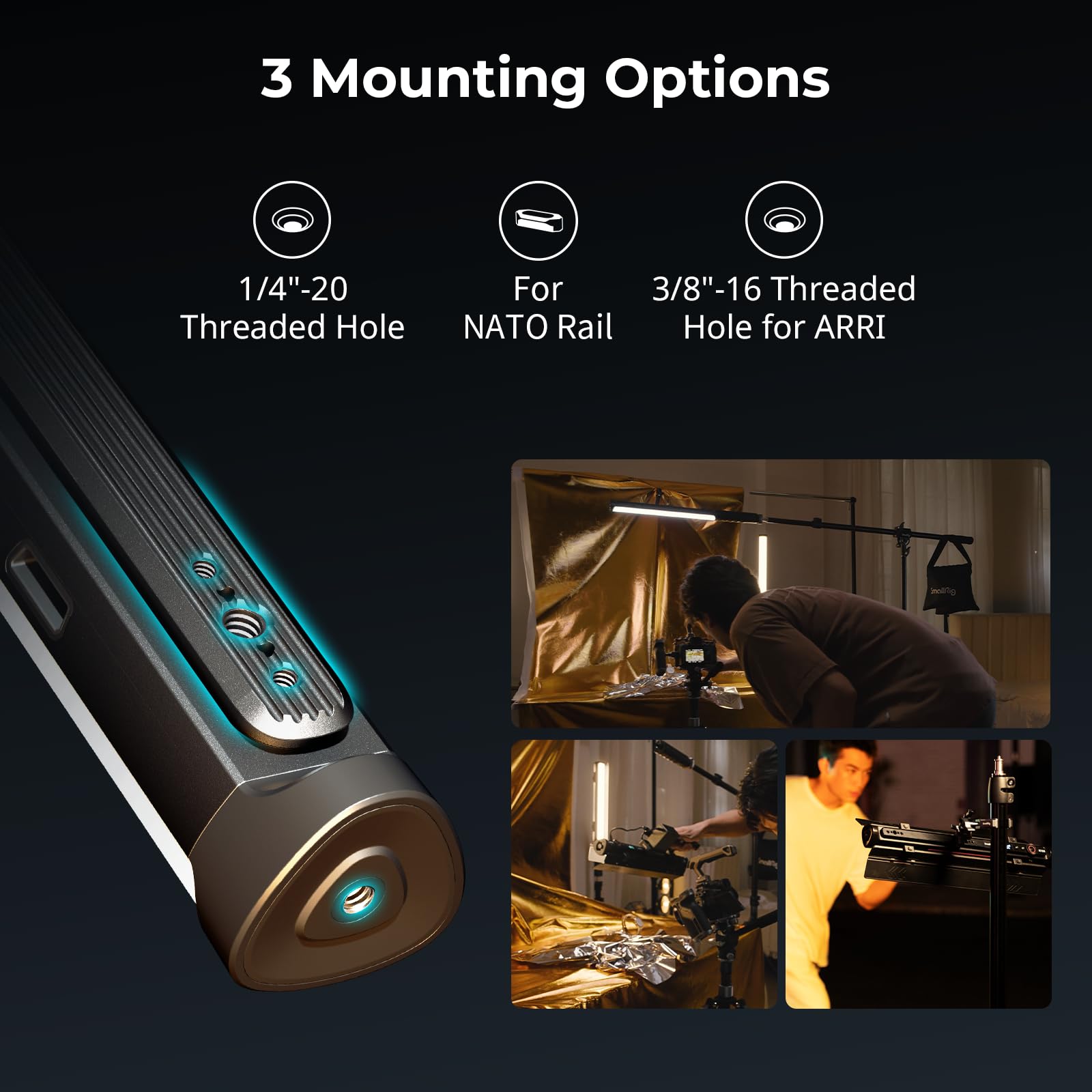 Smallrig Rt25 Rgb Tube Light Stick, 25W Rgbww Led Light Wand, Ip54 Waterproof Light Bar, Cri96+, Tlci98+, 2500 10000K, For Photo