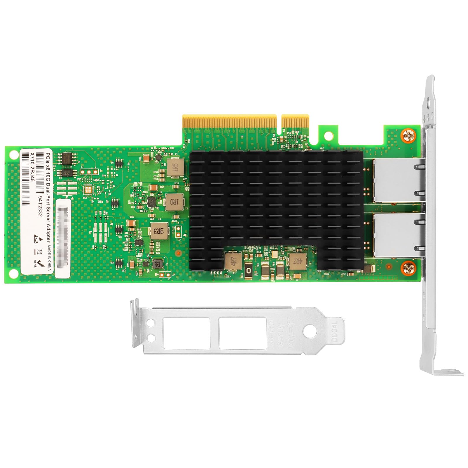 Vogzone 10Gb Pci-E Nic Network Card For Intel X710-T2L, 2.5Gbe/5Gbe/10Gbe Copper Dual Rj45 Ports, With Intel X710-At2 Chip,10Gbe