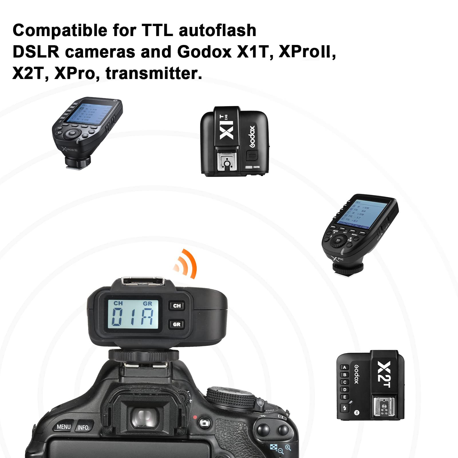 Godox X1R N Wireless Flash Trigger Receiver For Nikon Dslr Camera, 2.4G Wireless X System High Speed Sync 1/8000S, Wireless Remo