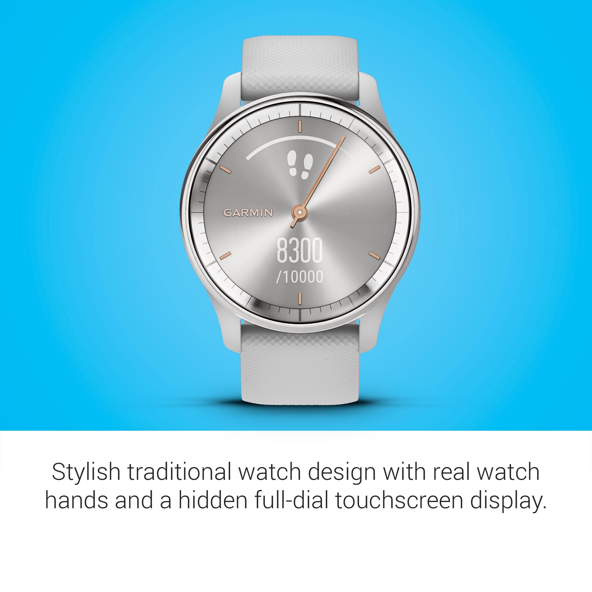 Garmin V   Vomove Trend, Stylish Hybrid Smartwatch, Long Lasting Battery Life, Dynamic Watch Hands And Touchscreen Display, Mist