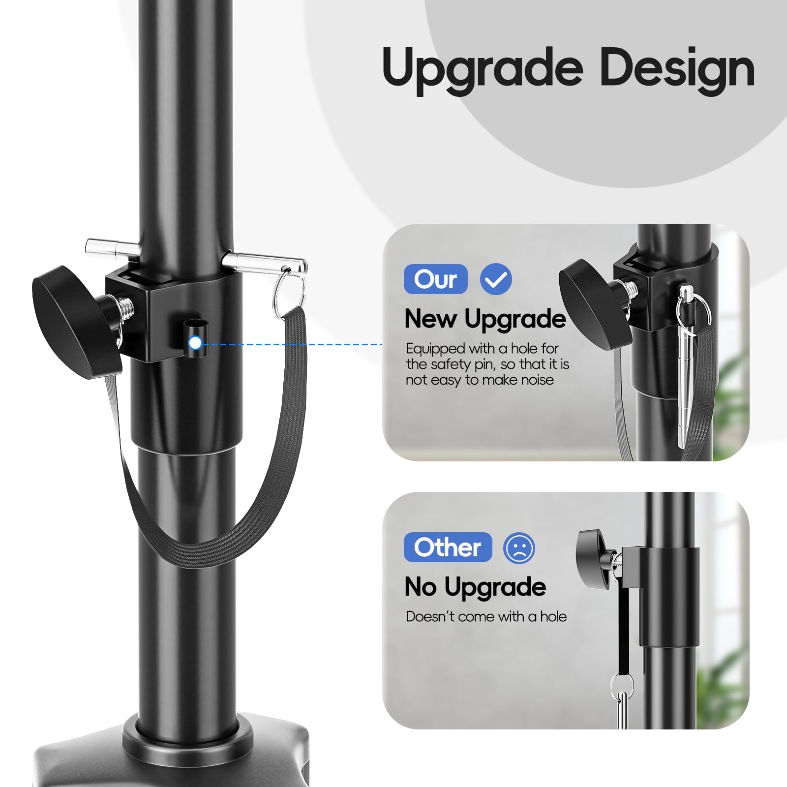 Emart Pa Speaker Stands Pair With Carrying Bag, Adjustable Height Professional Heavy Duty Dj Tripod With Mounting Bracket, Exten