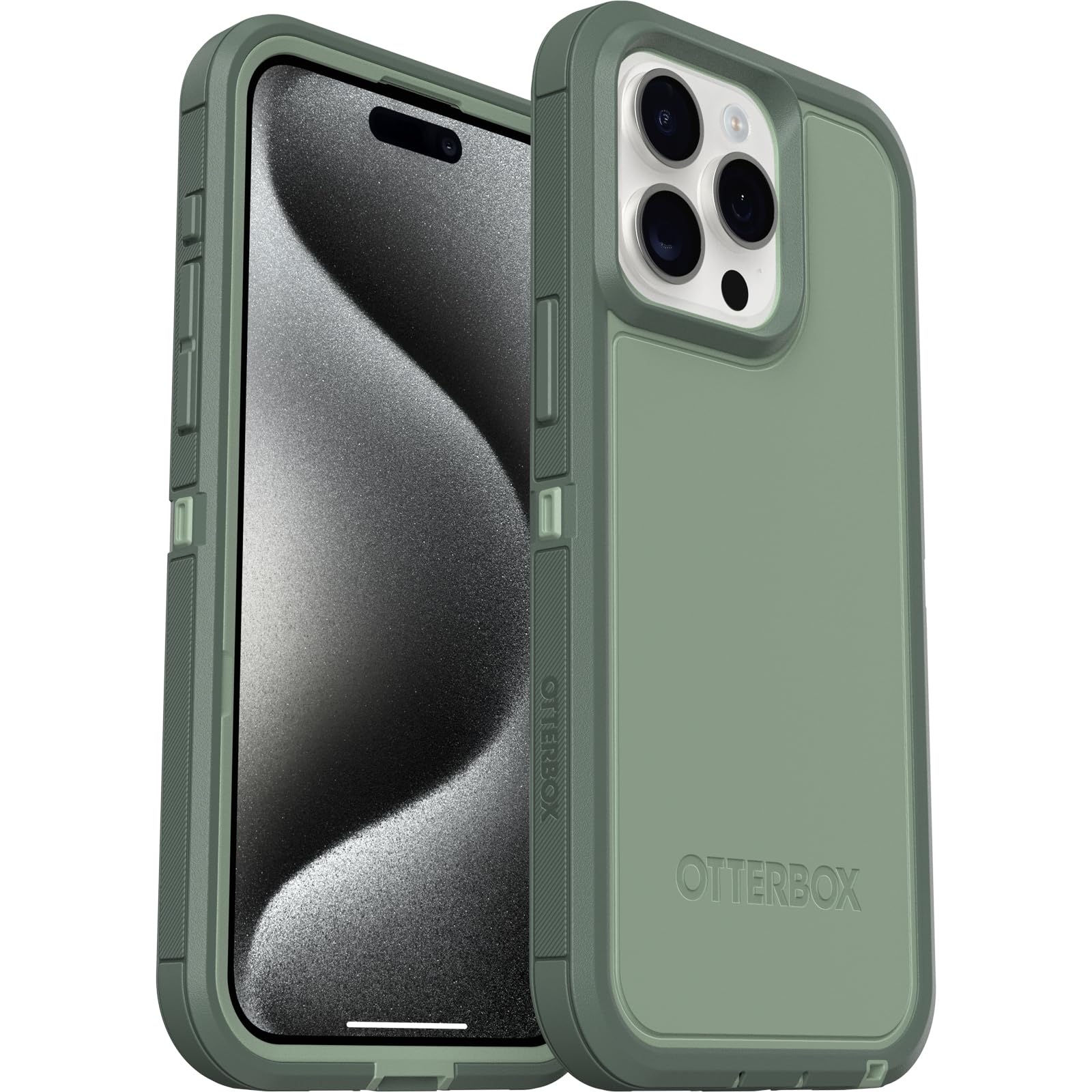 Otterbox Iphone 15 Pro Max (Only) Defender Series Xt Case   Emerald Isle (Green), Screenless, Rugged, Snaps To Magsafe, Lanyard
