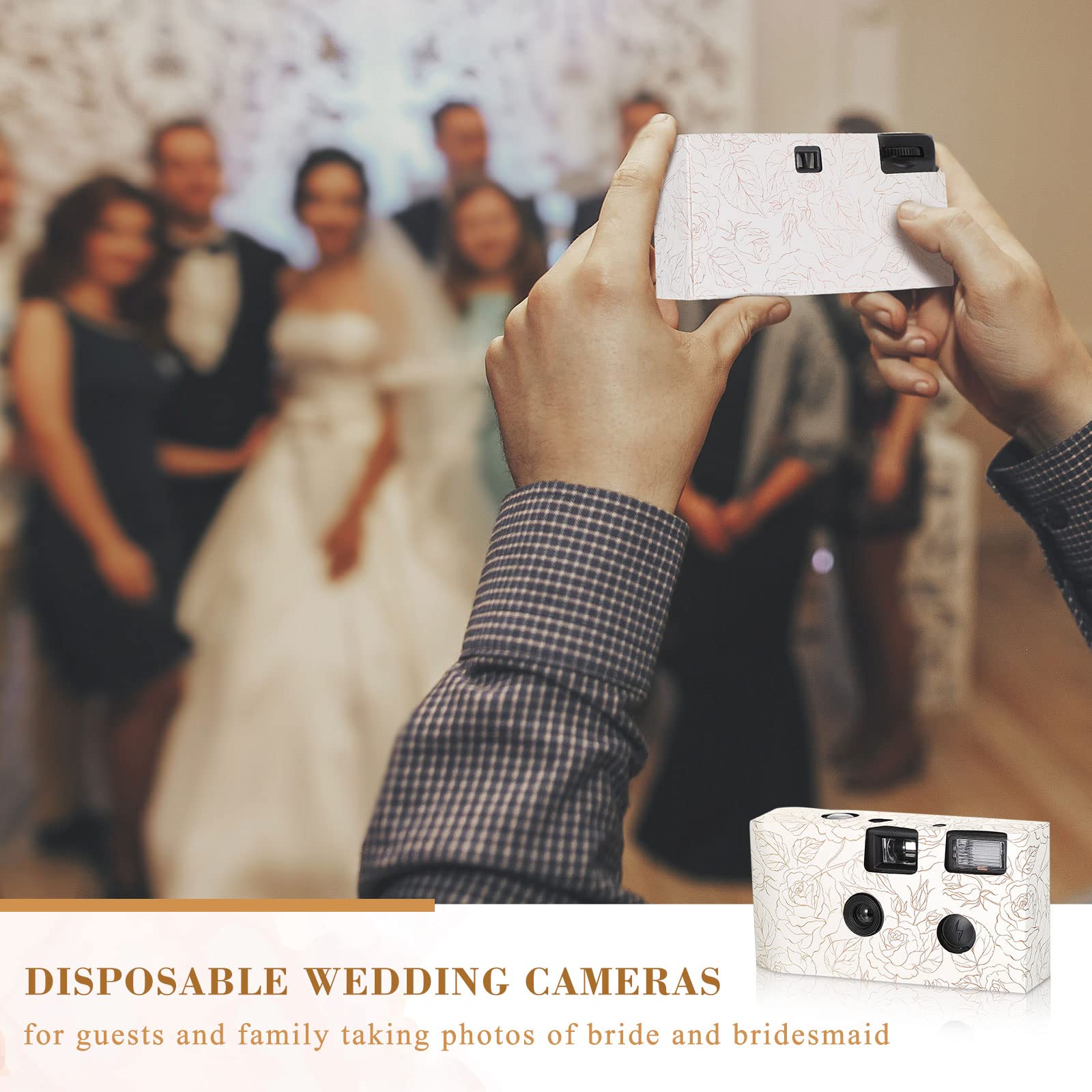 10 Pack Disposable Camera For Wedding Bulk, 34Mm Single Use Camera Bulk With Flash And Hand Strap Disposable Cameras One Time Ca