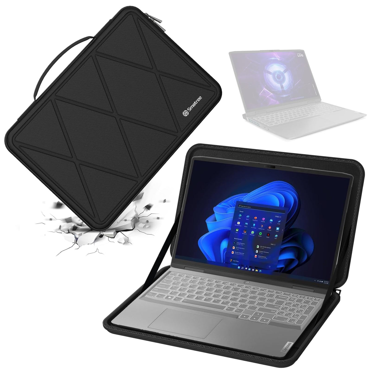 Smatree Hard EVA Protective Sleeve Case Compatible for 16 inch Lenovo Legion Pro 7i Gen 10, for 16 inch Lenovo LOQ 16IRH8/16APH8 Gaming Laptop, for 16 inch Lenovo Legion 9i Gen 9 Gaming Laptop (X8310)