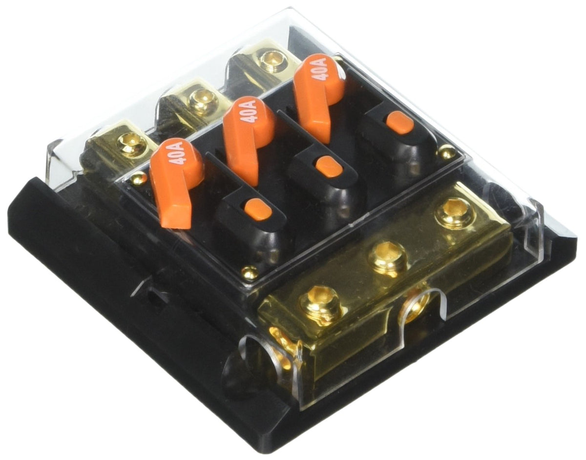 Pyle Plds30 Triple 40 Amp In Line Circuit Breaker