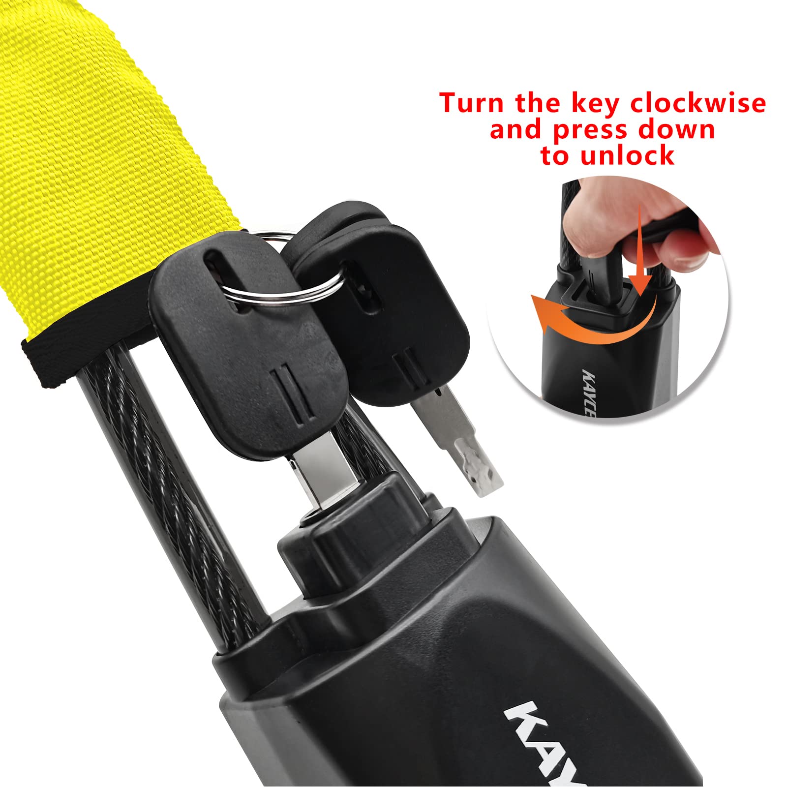 Kaycentop Car Steering Wheel Lock, Seat Belt Lock, Anti-Theft Device, Max 17 Inch Length, Small And Light-Weight, Multi-Function