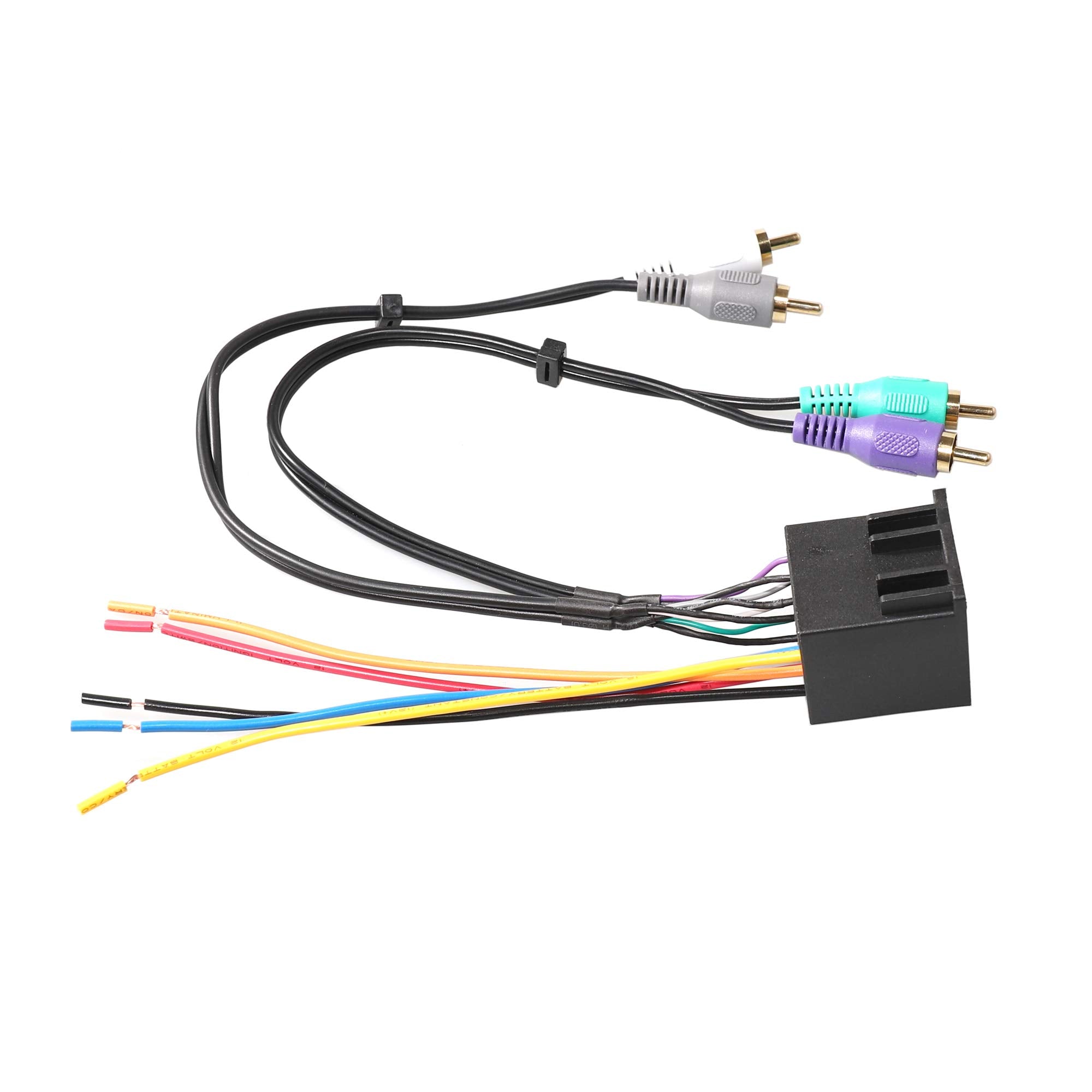 Red Wolf Radio Stereo Wire Harness W/Amp Amplifier Integration Connector Rca Jack Adapter For Mercedes Benz 1990 2004, Volkswage