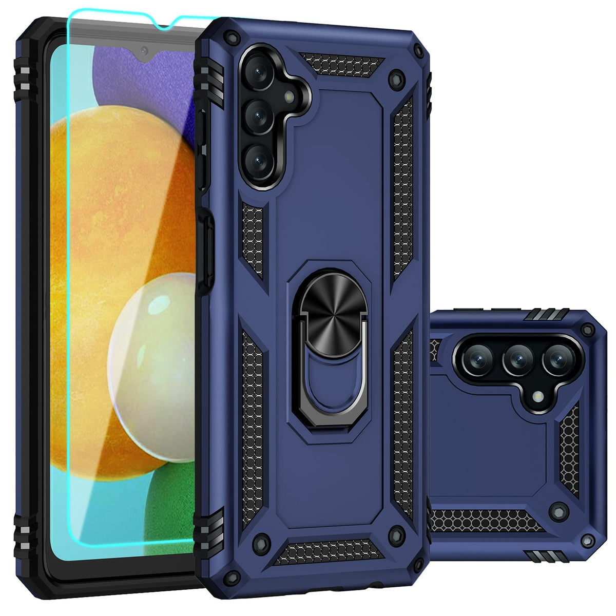 Sktgslamy For Galaxy A13 5G Phone Case,With Screen Protector,[Military Grade] 16Ft. Drop Tested Cover With Magnetic Kickstand Pr