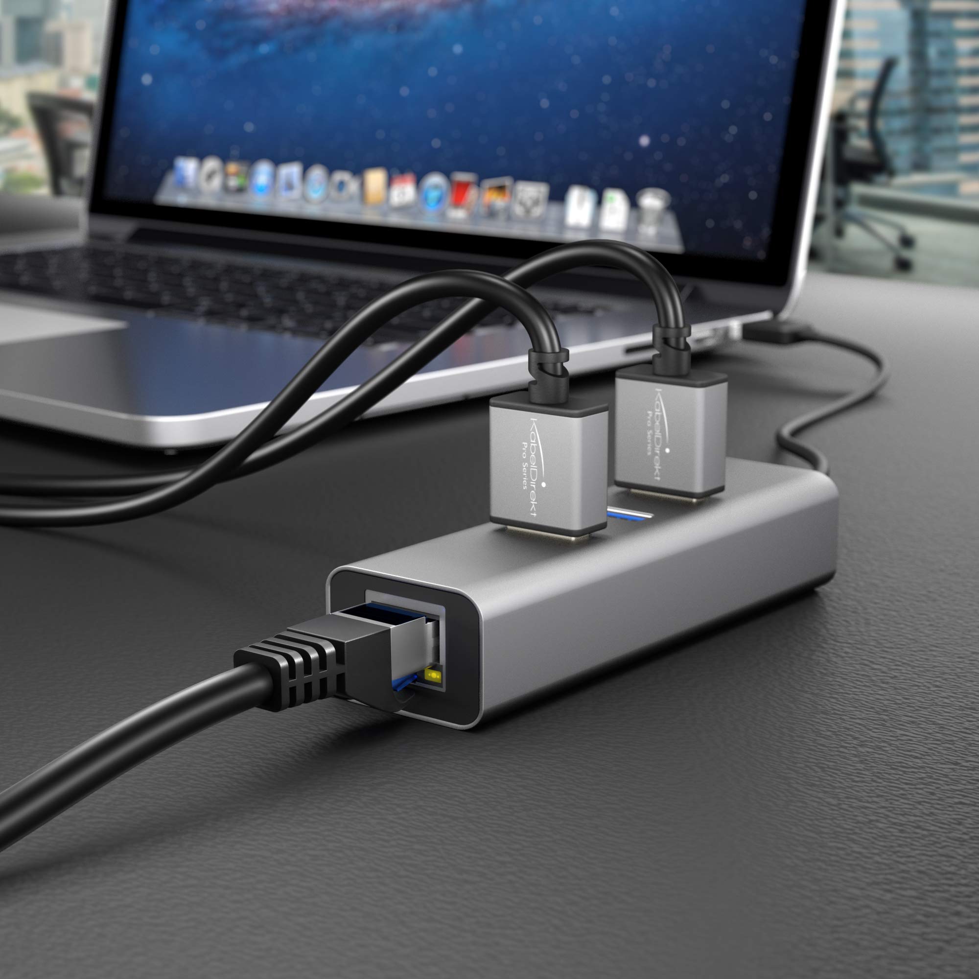 Kabeldirekt Network Cable � Transmits Maximum Fiber Optic Internet Speed � Network, Ethernet Cable/Lan Cable � 75Ft � Available In 1 100Ft � For Gigabit Network, Router/Modem, Rj45 (Black/Silver)