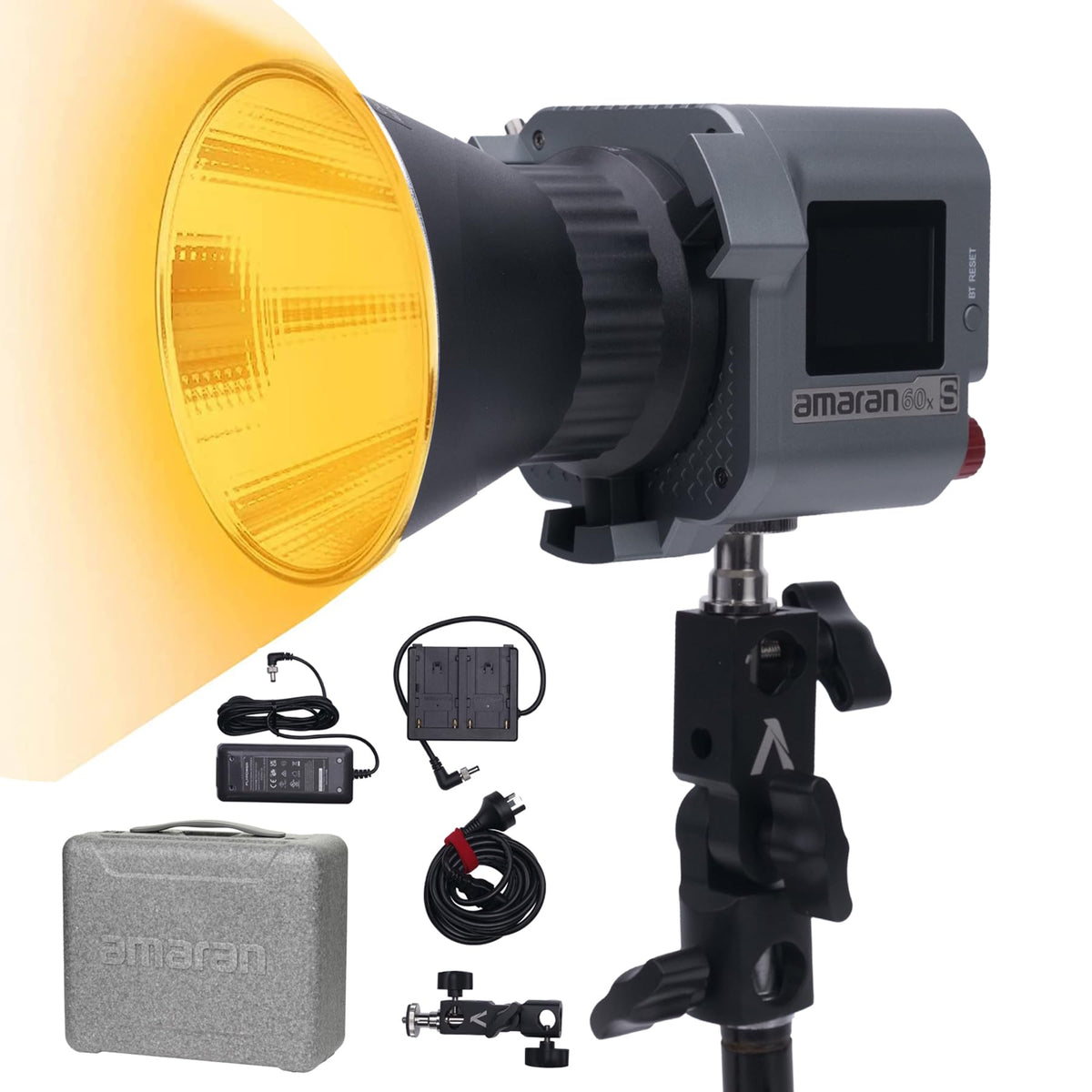 Aputure Amaran Cob 60X S Led Video Light Bowens Mount,33,300 Lux @1M Bi-Color 2700-6500K Photography Studio Lighting,Ac/Dc Power