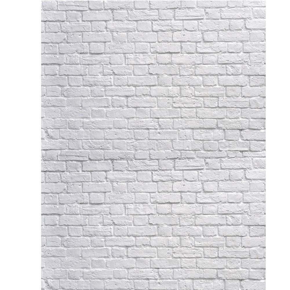 Sjoloon White Brick Wall Backdrop White Brick Photo Backdrop Thin Vinyl Photography Backdrop Background Studio Prop 10931(5X7Ft)