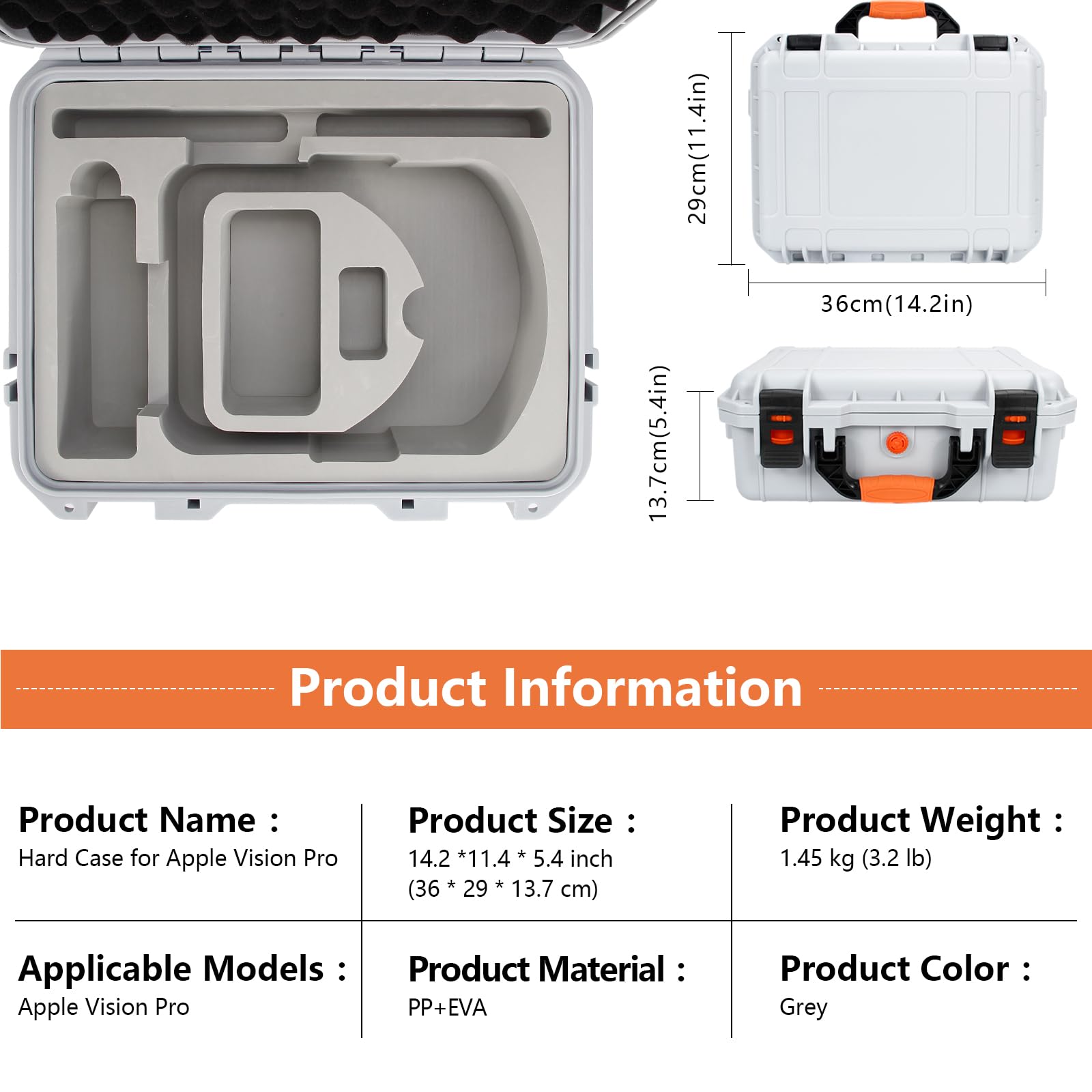 Amazear Hard Case For Apple Vision Pro,Perfect For Storing Vision Pro And Battery At Home Or While Traveling, Large Capacity App